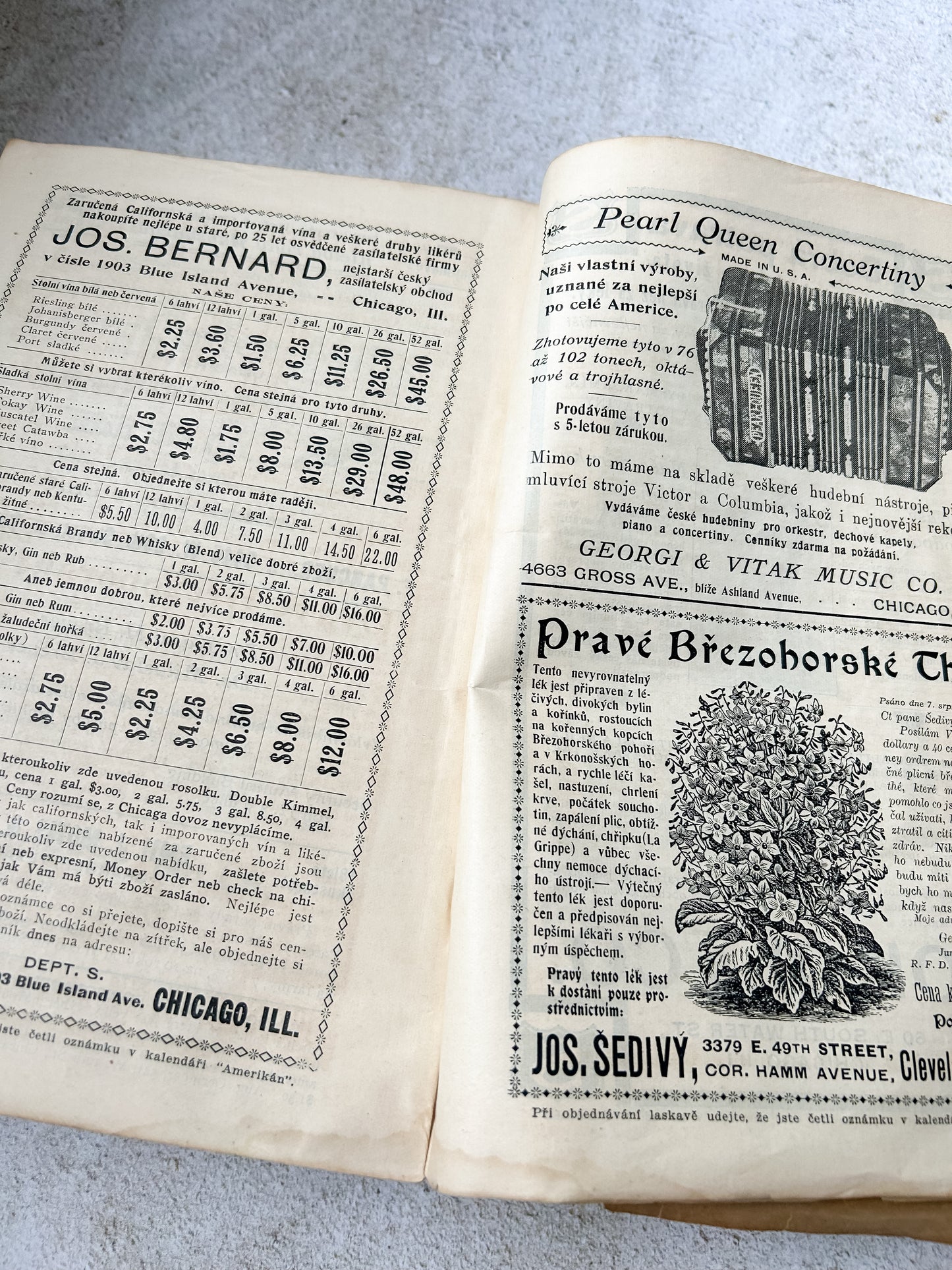 Antique Czech American Almanac