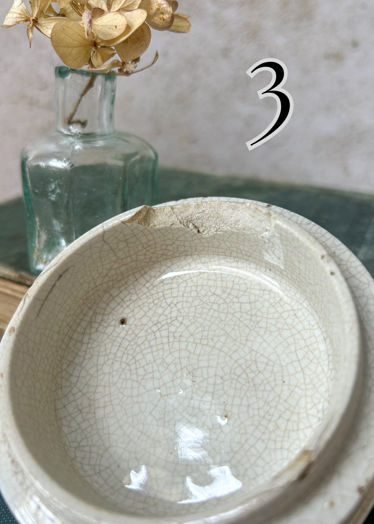 Antique English Ironstone Pots with Lids