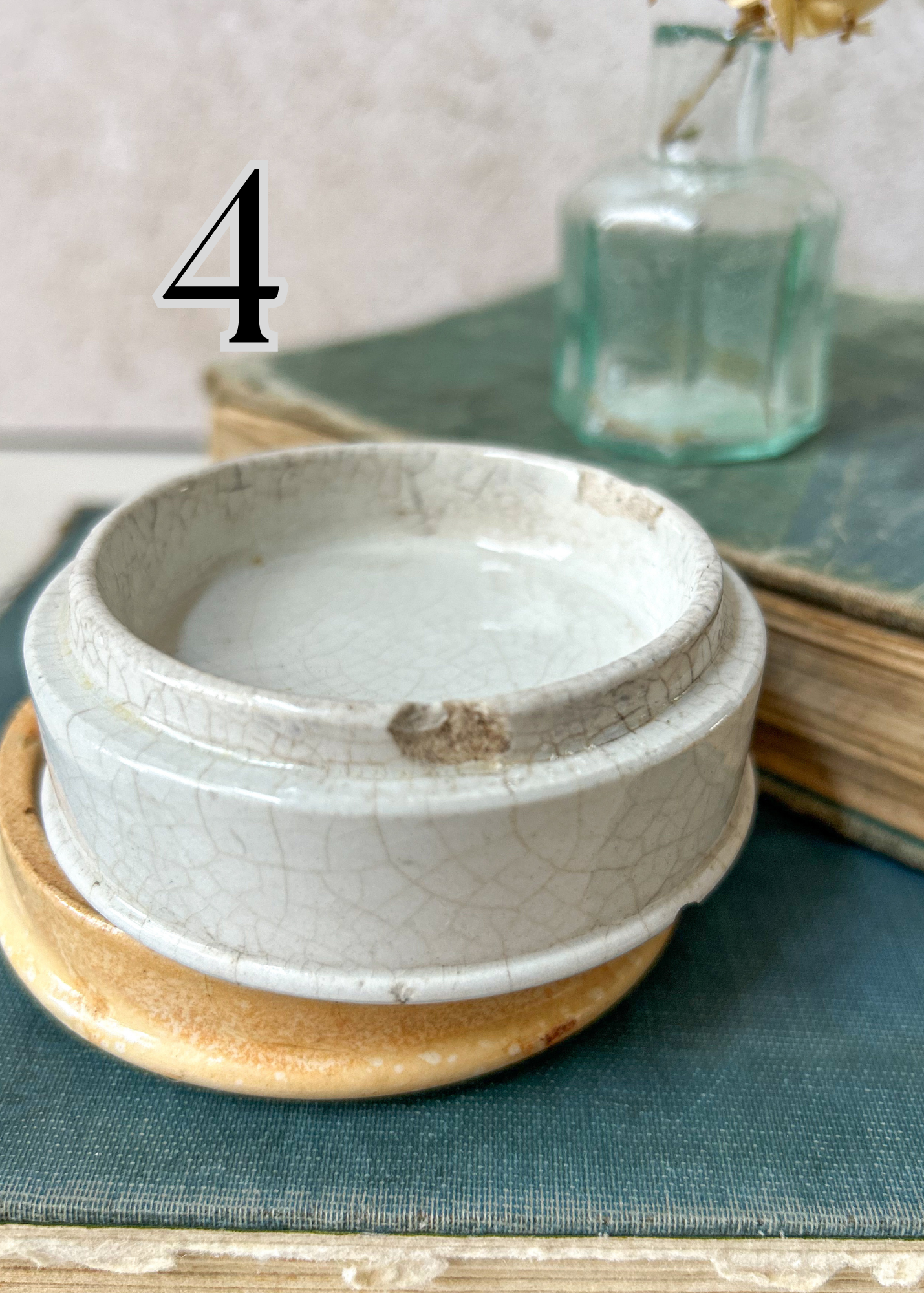 Antique English Ironstone Pots with Lids