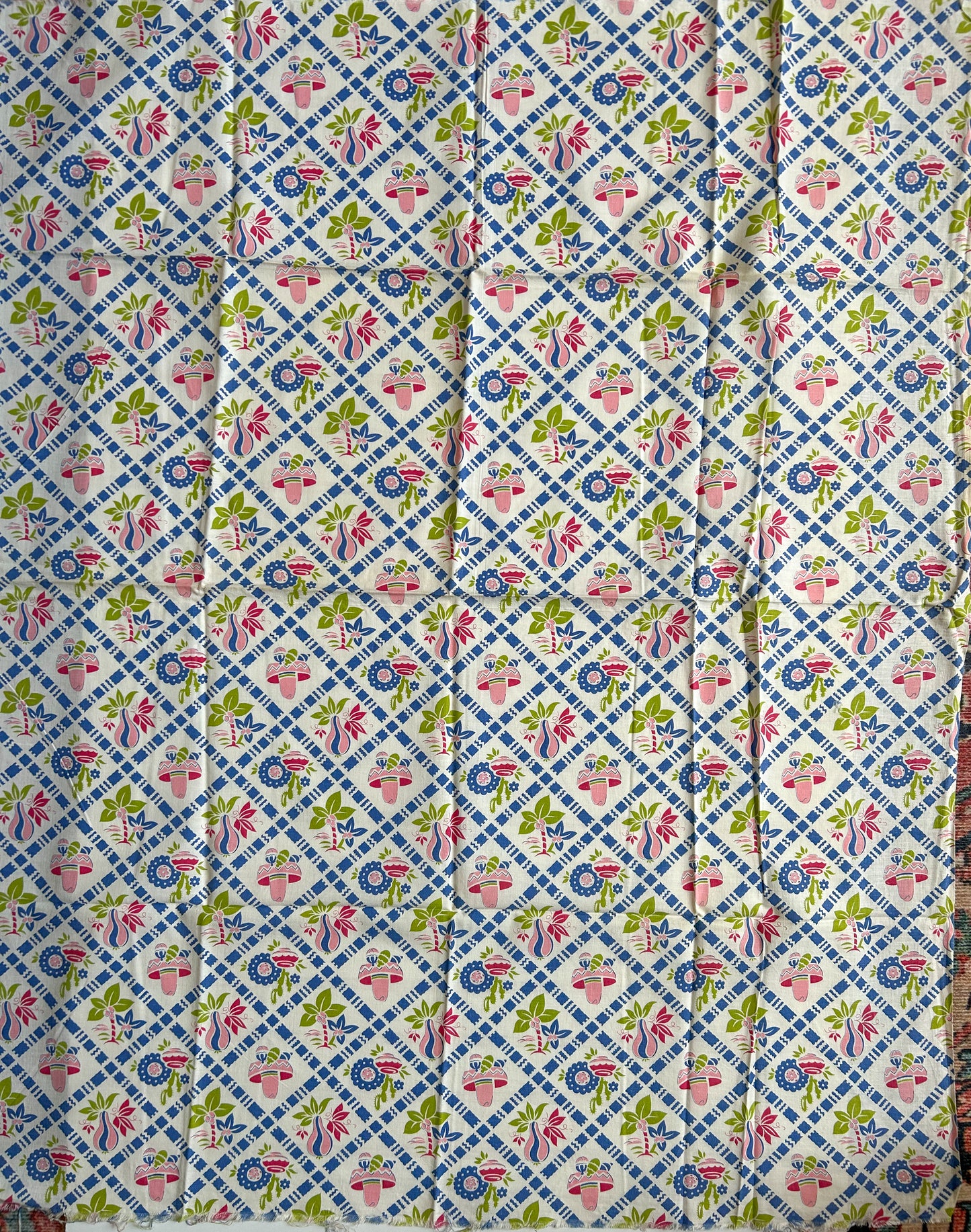 Pair 2 Tropical Novelty Vintage Feed Sacks