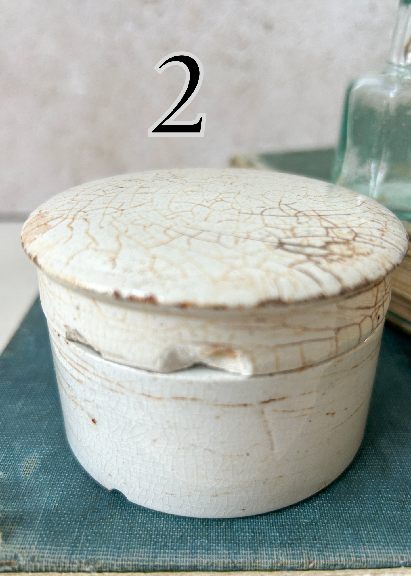 Antique English Ironstone Pots with Lids
