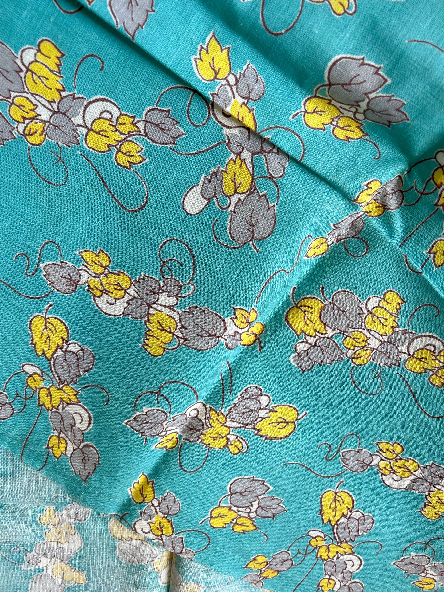 Single Teal Blue Vintage Feed Sack