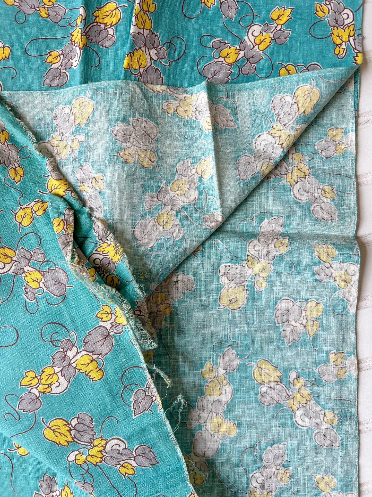 Single Teal Blue Vintage Feed Sack