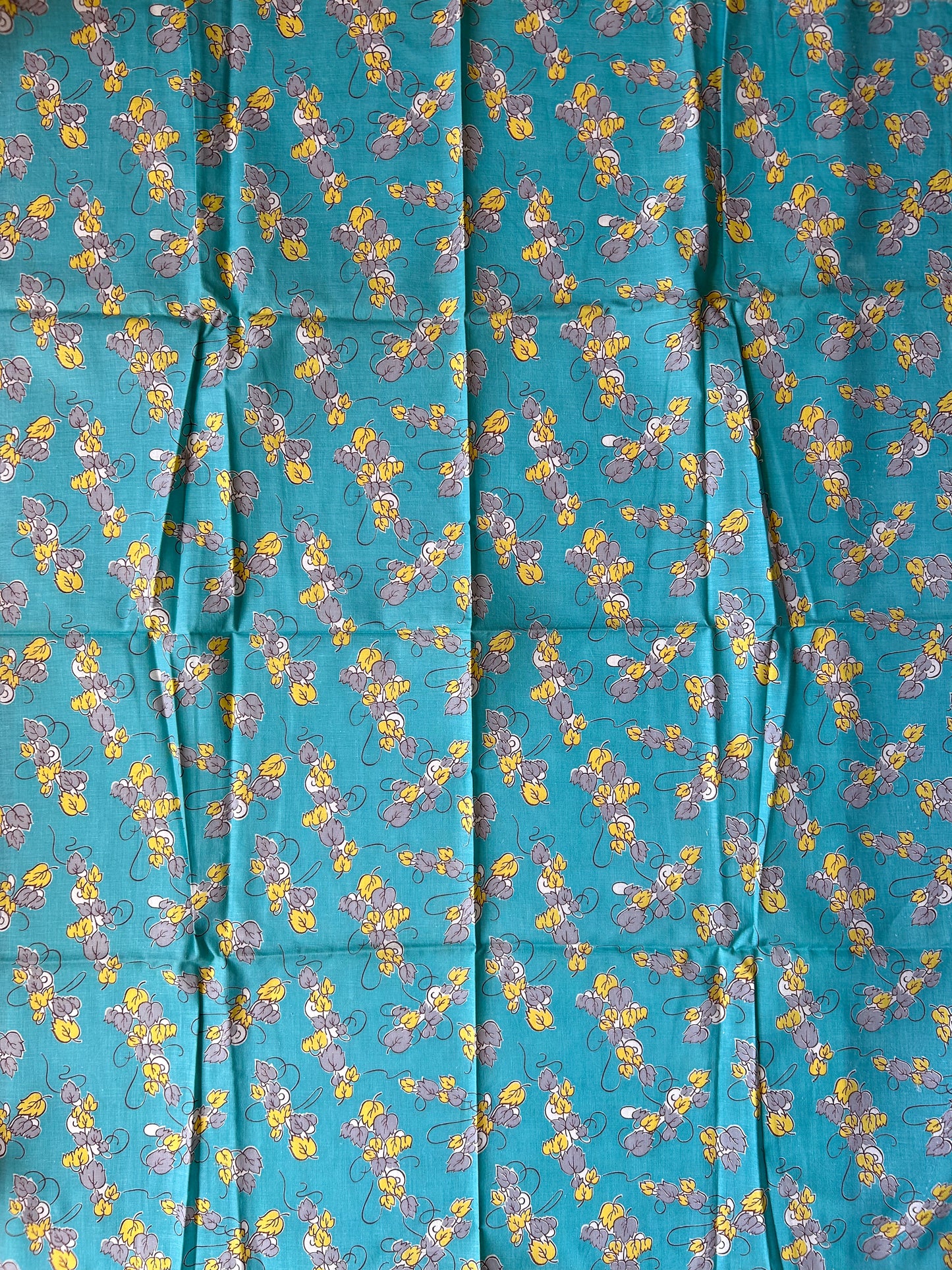 Single Teal Blue Vintage Feed Sack