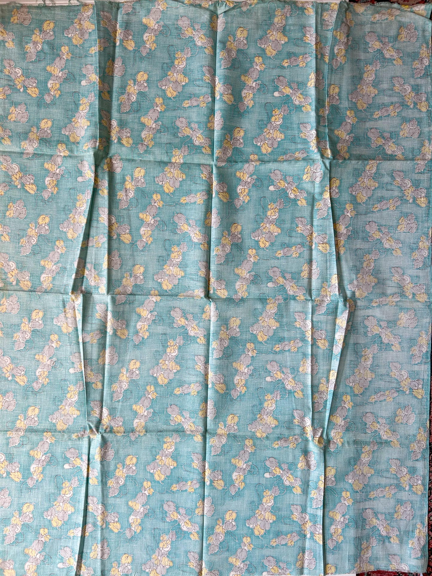 Single Teal Blue Vintage Feed Sack