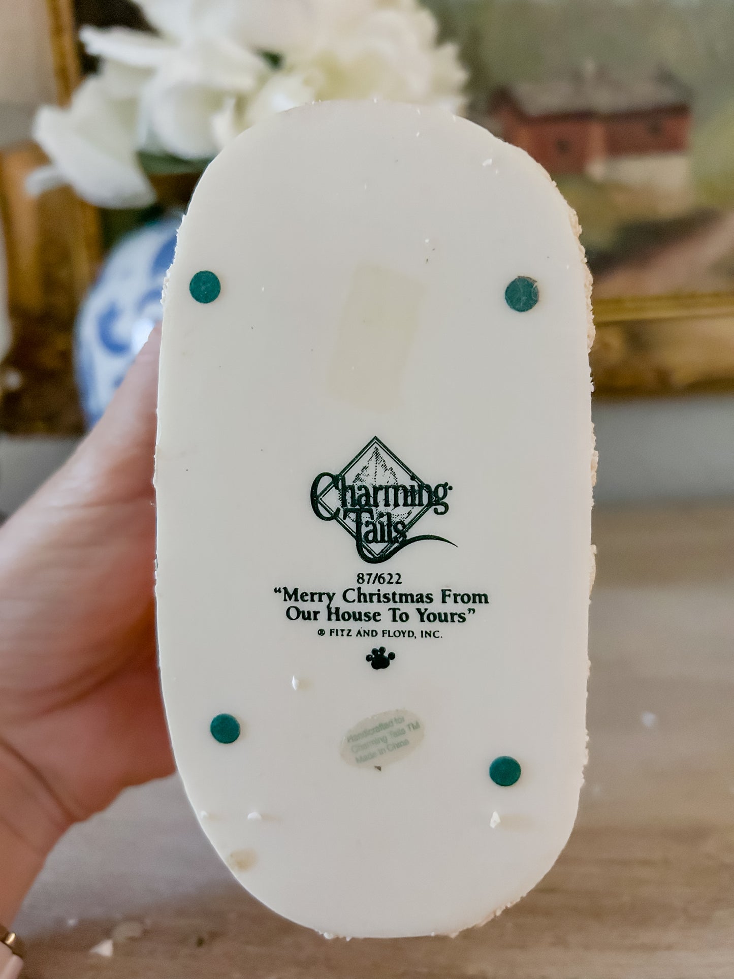 Charming Tails Figurine "Merry Christmas From Our House to Yours"