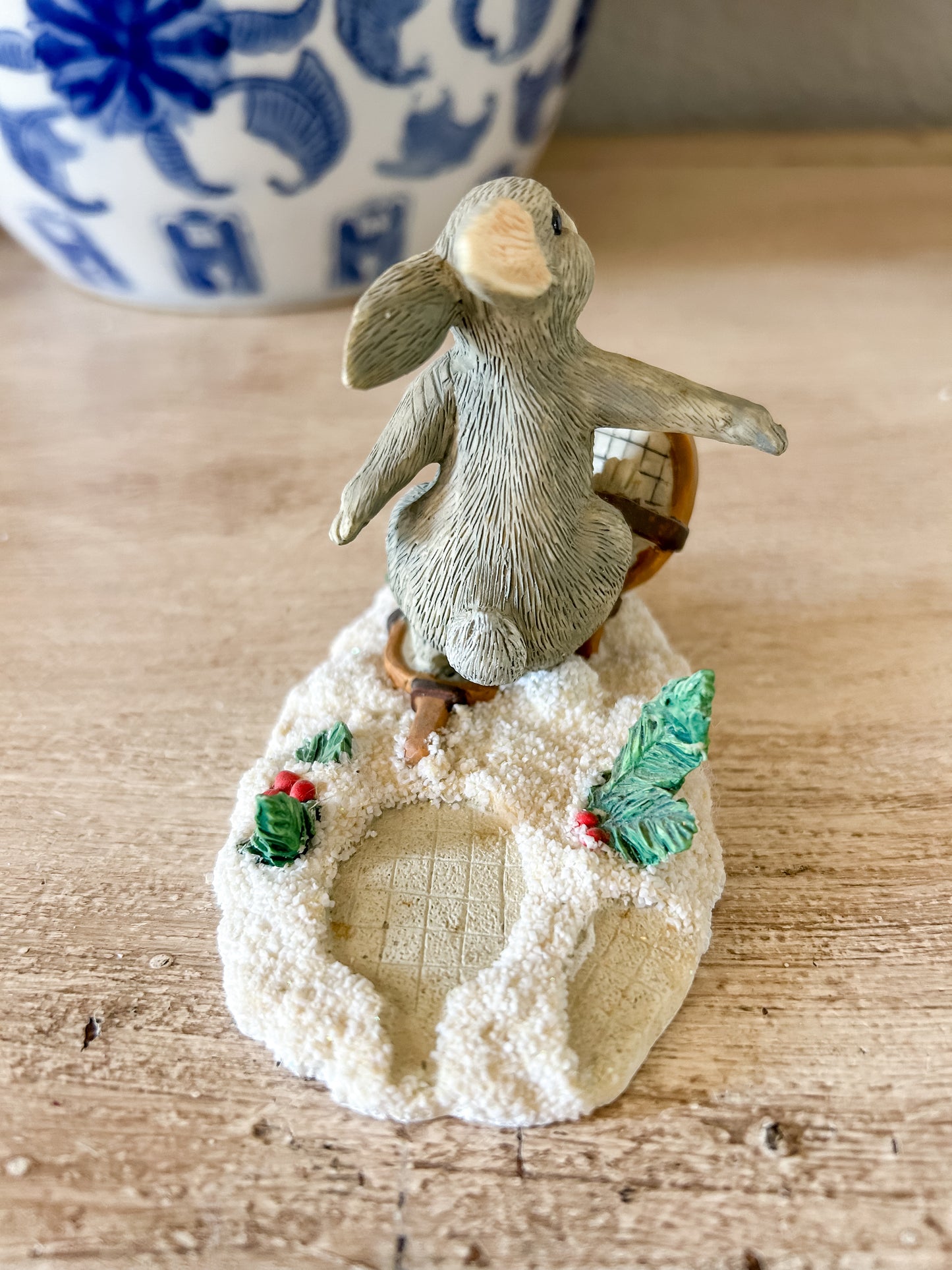 Charming Tails Figurine "Binkey's Snow Shoeing"