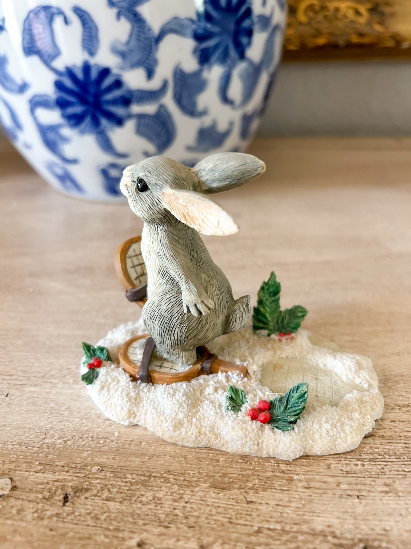 Charming Tails Figurine "Binkey's Snow Shoeing"