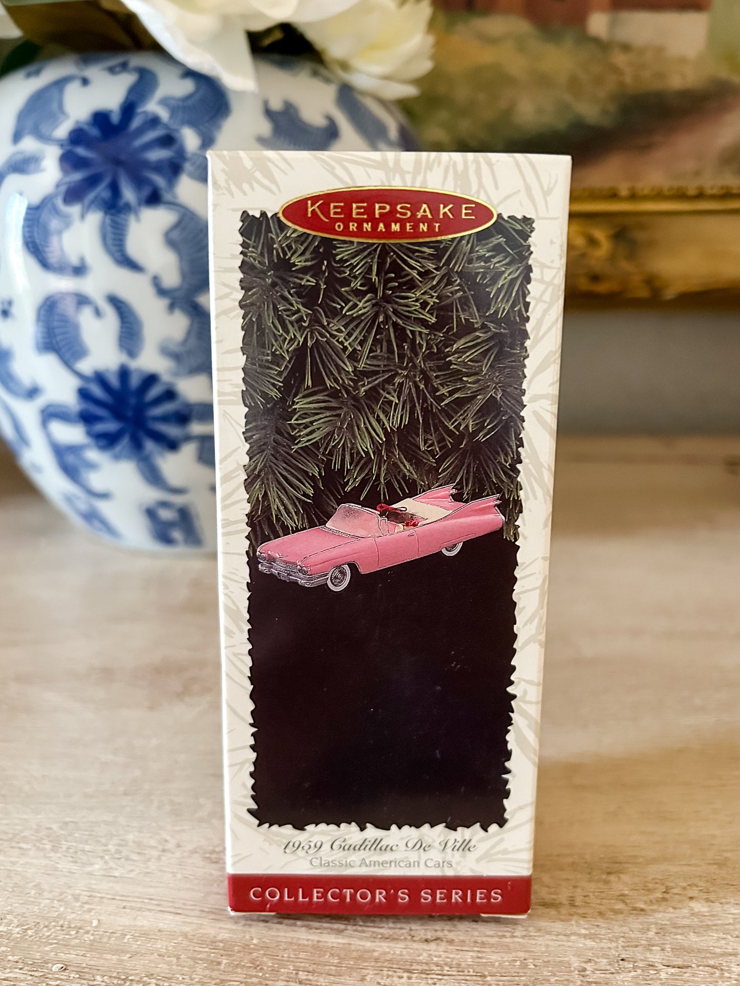 1996 Classic Car Pink Cadillac Hallmark Ornament