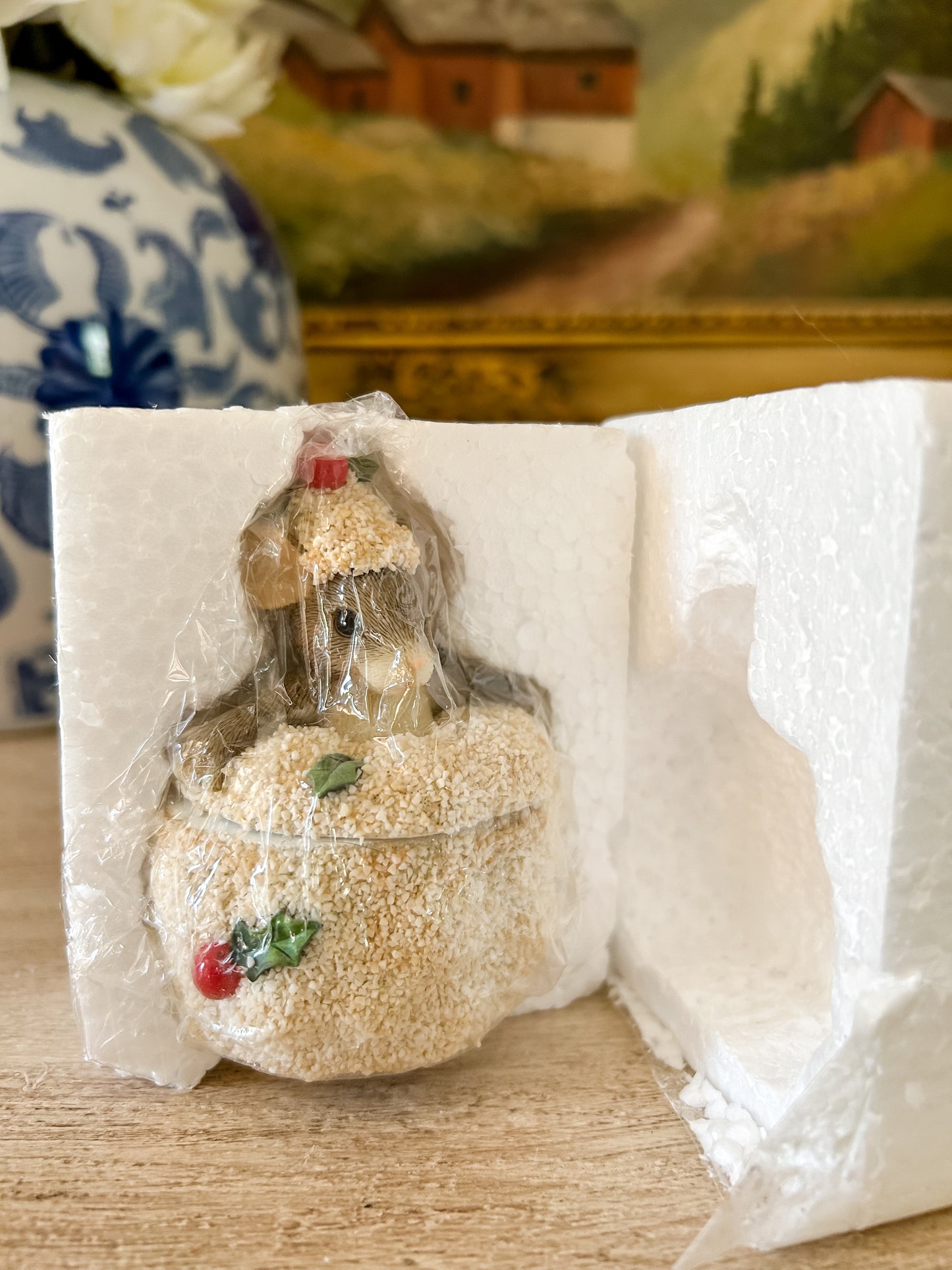 Charming Tails "Snow Angels" Lidded Trinket Box