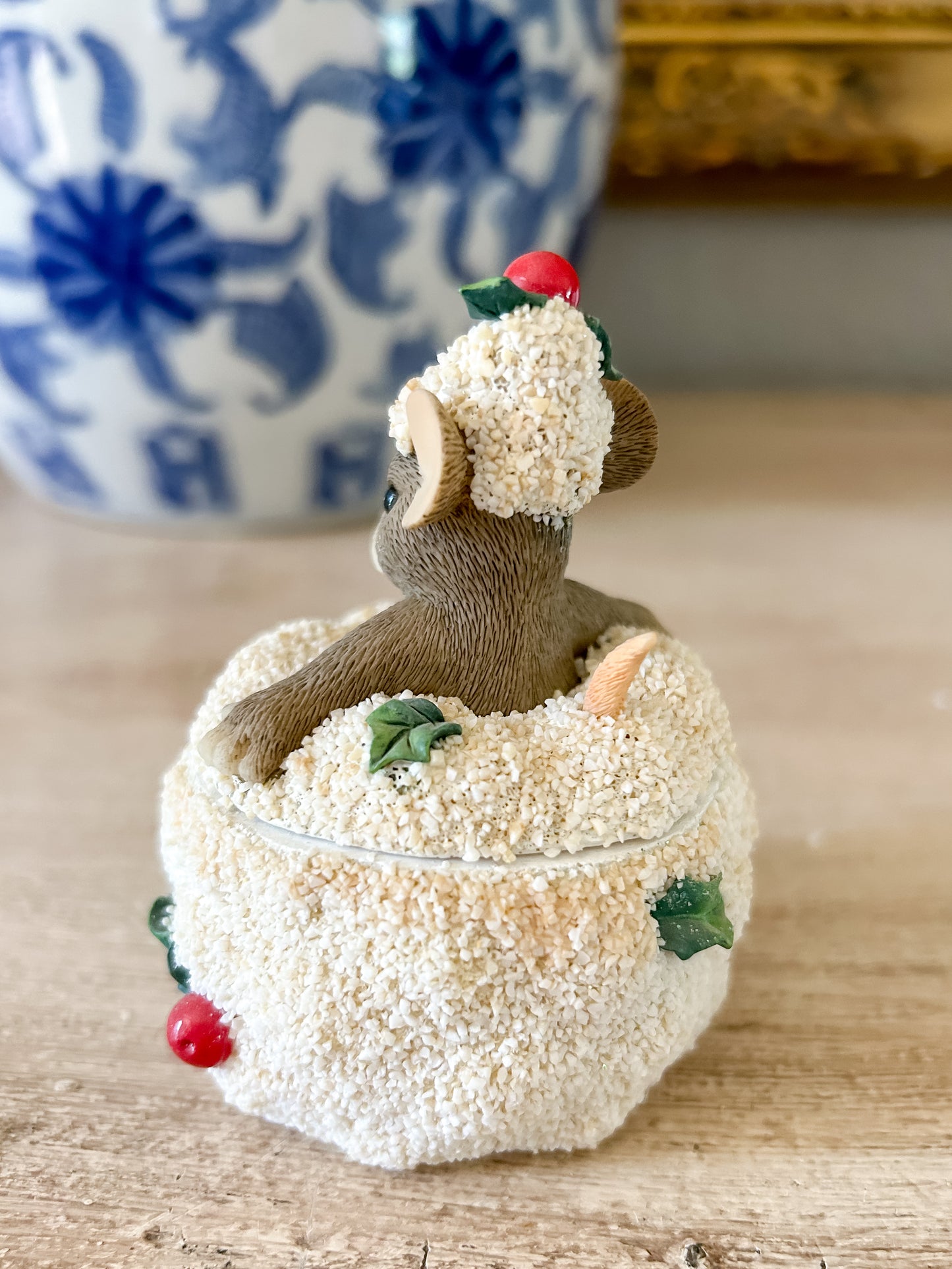 Charming Tails "Snow Angels" Lidded Trinket Box