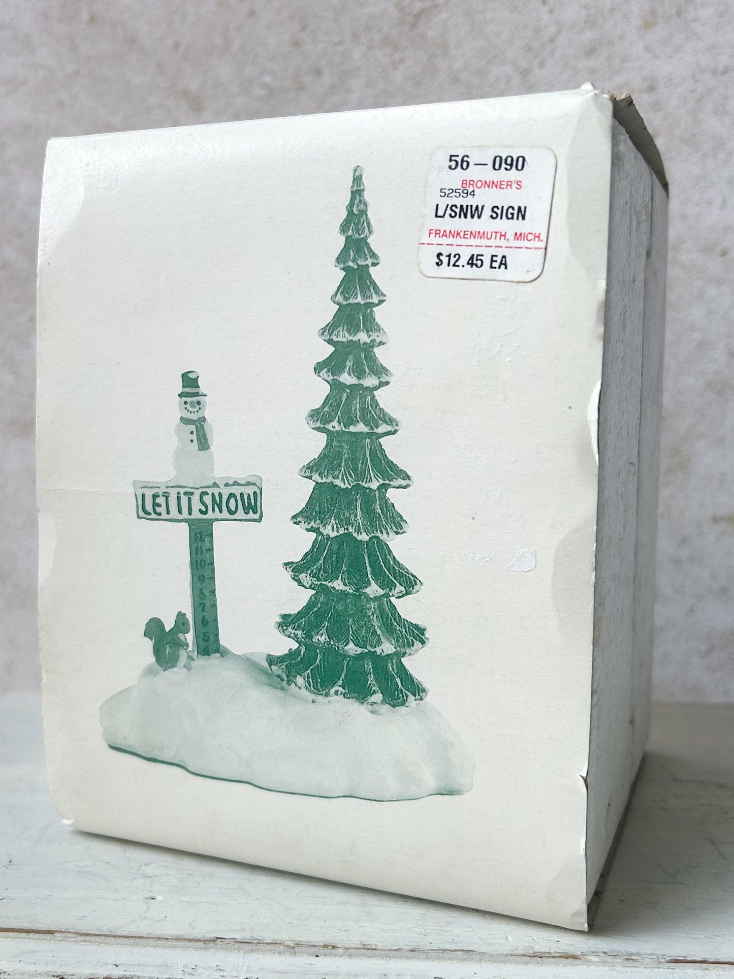 Dept 56 North Pole Series "Let It Snow" Sign