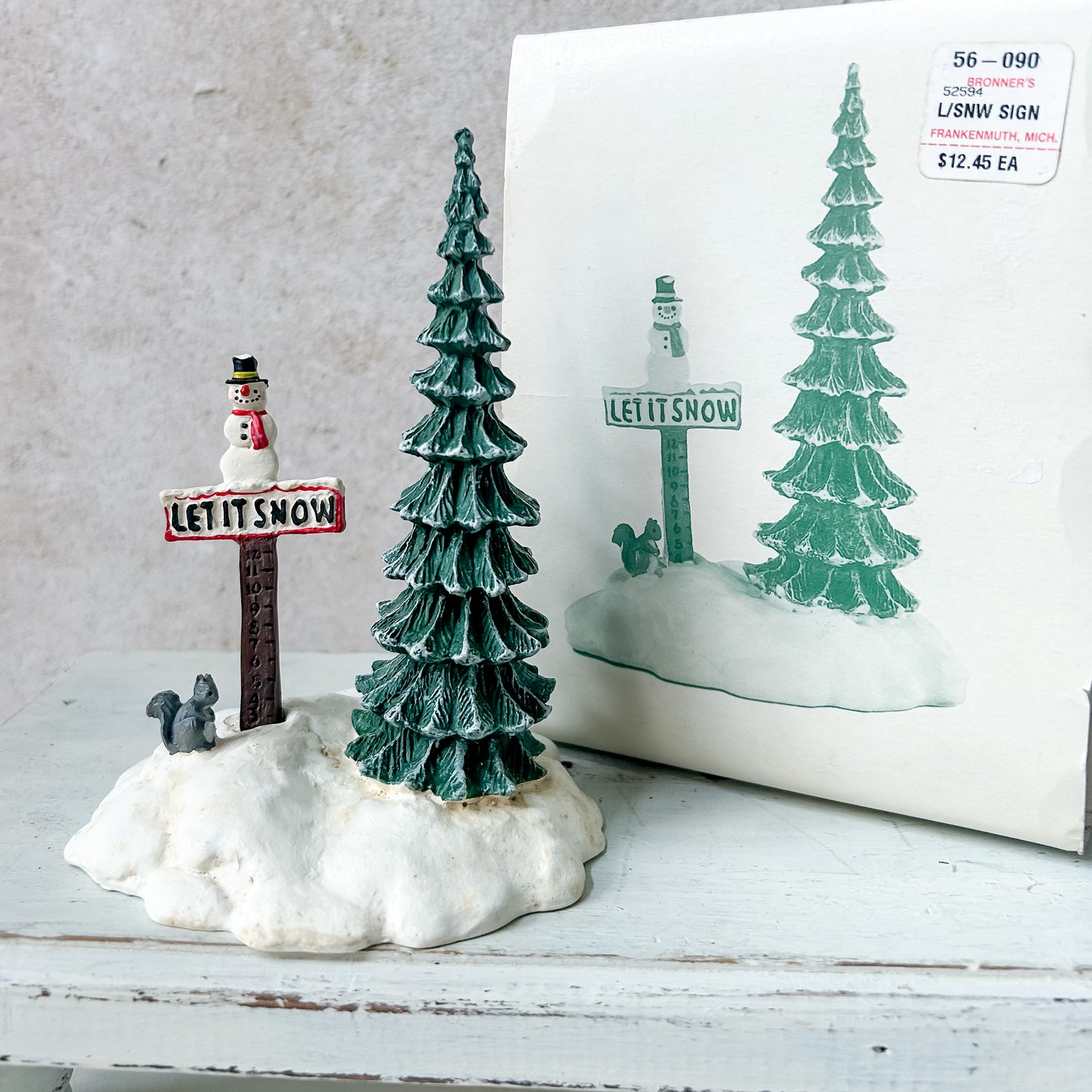Dept 56 North Pole Series "Let It Snow" Sign