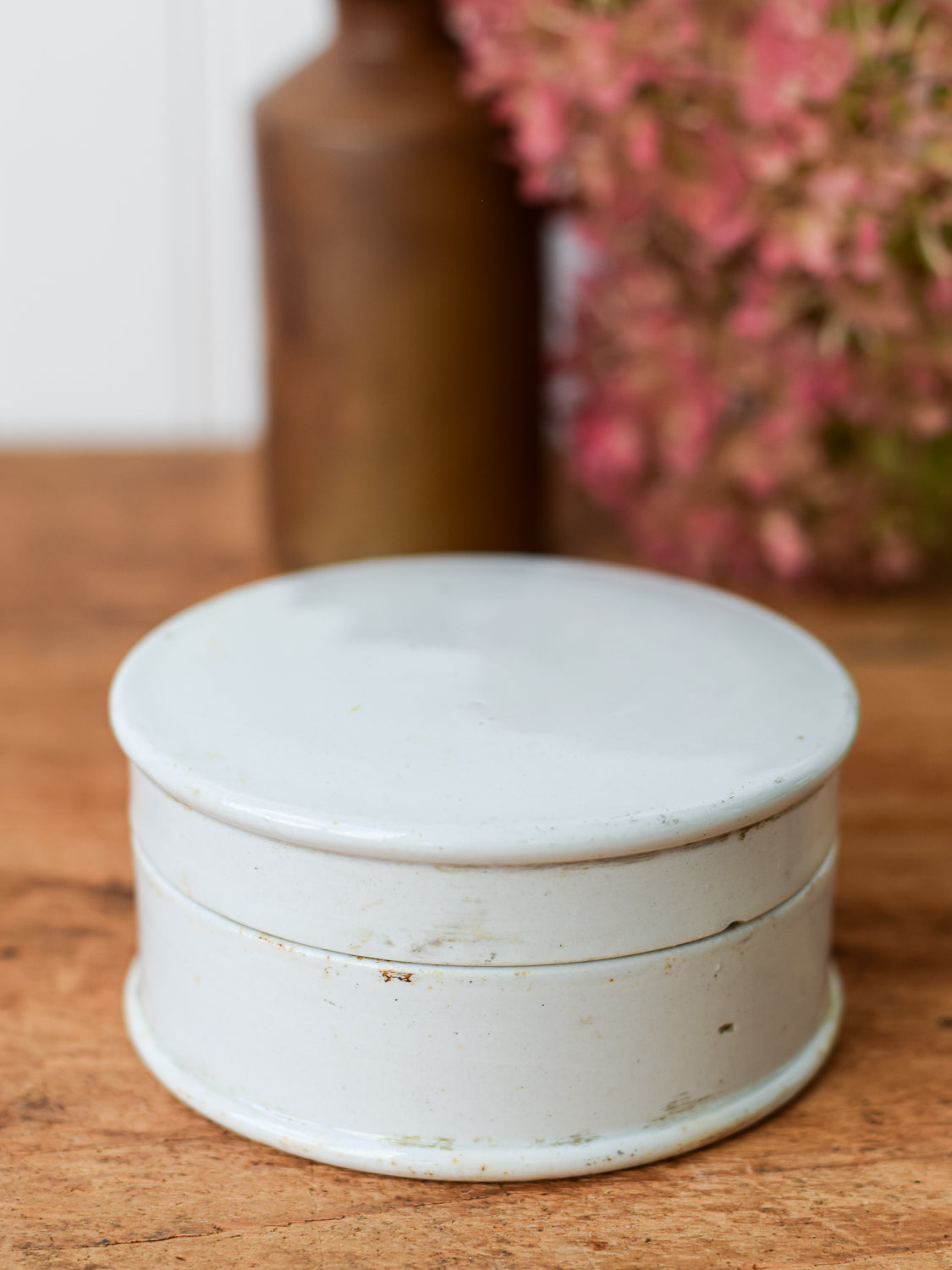 Antique English Ironstone Pots with Lids