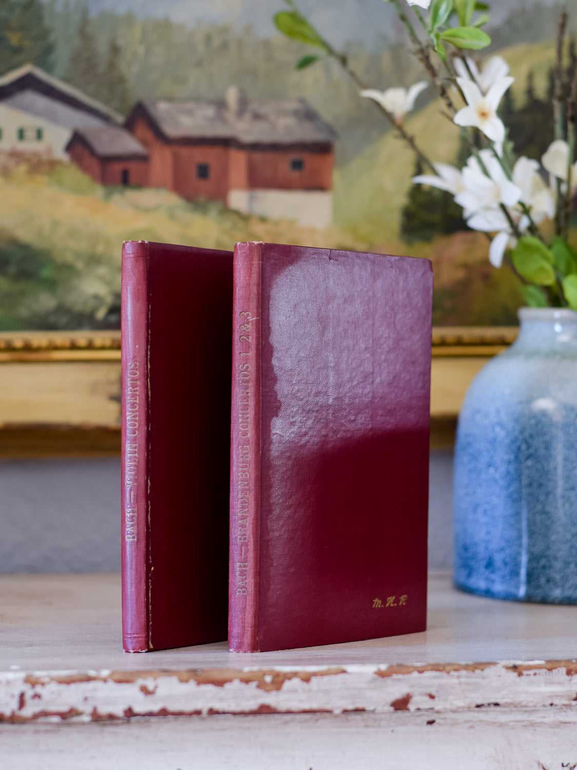 Set Antique Bach Concerto Music Books