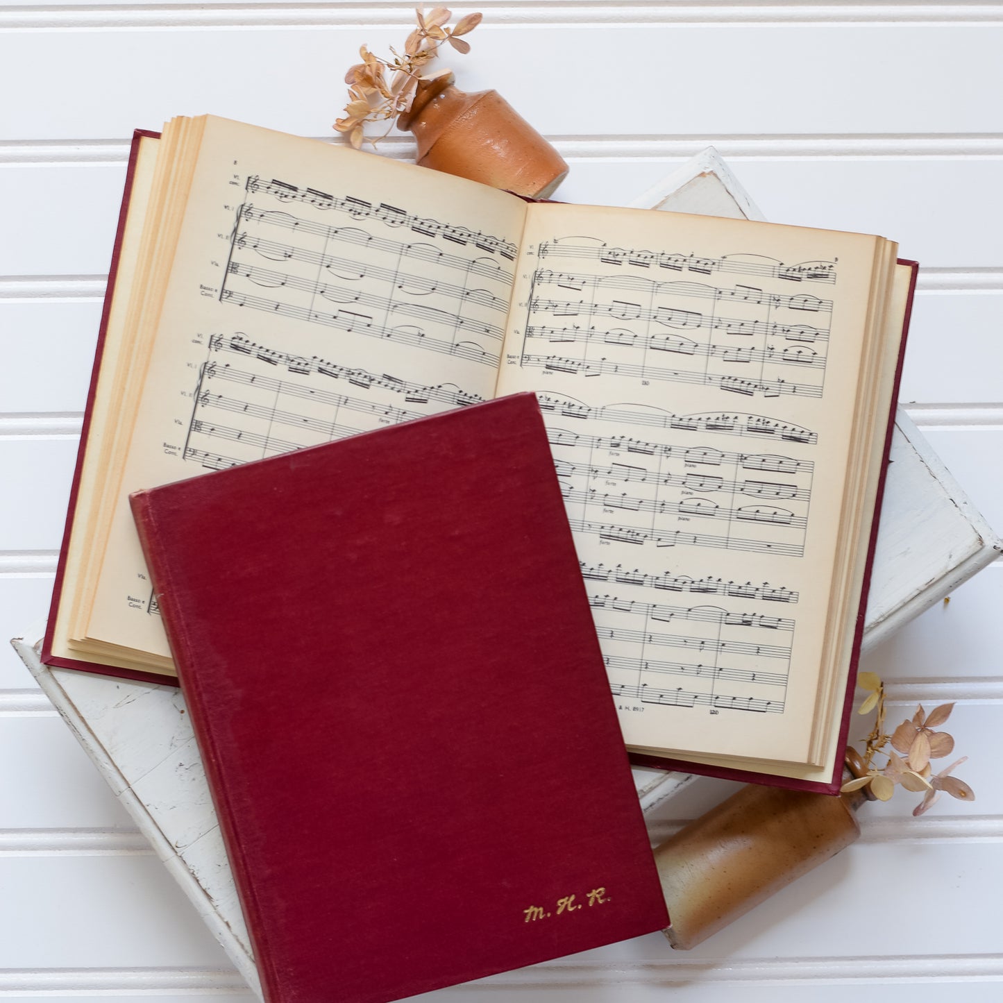 Set Antique Bach Concerto Music Books