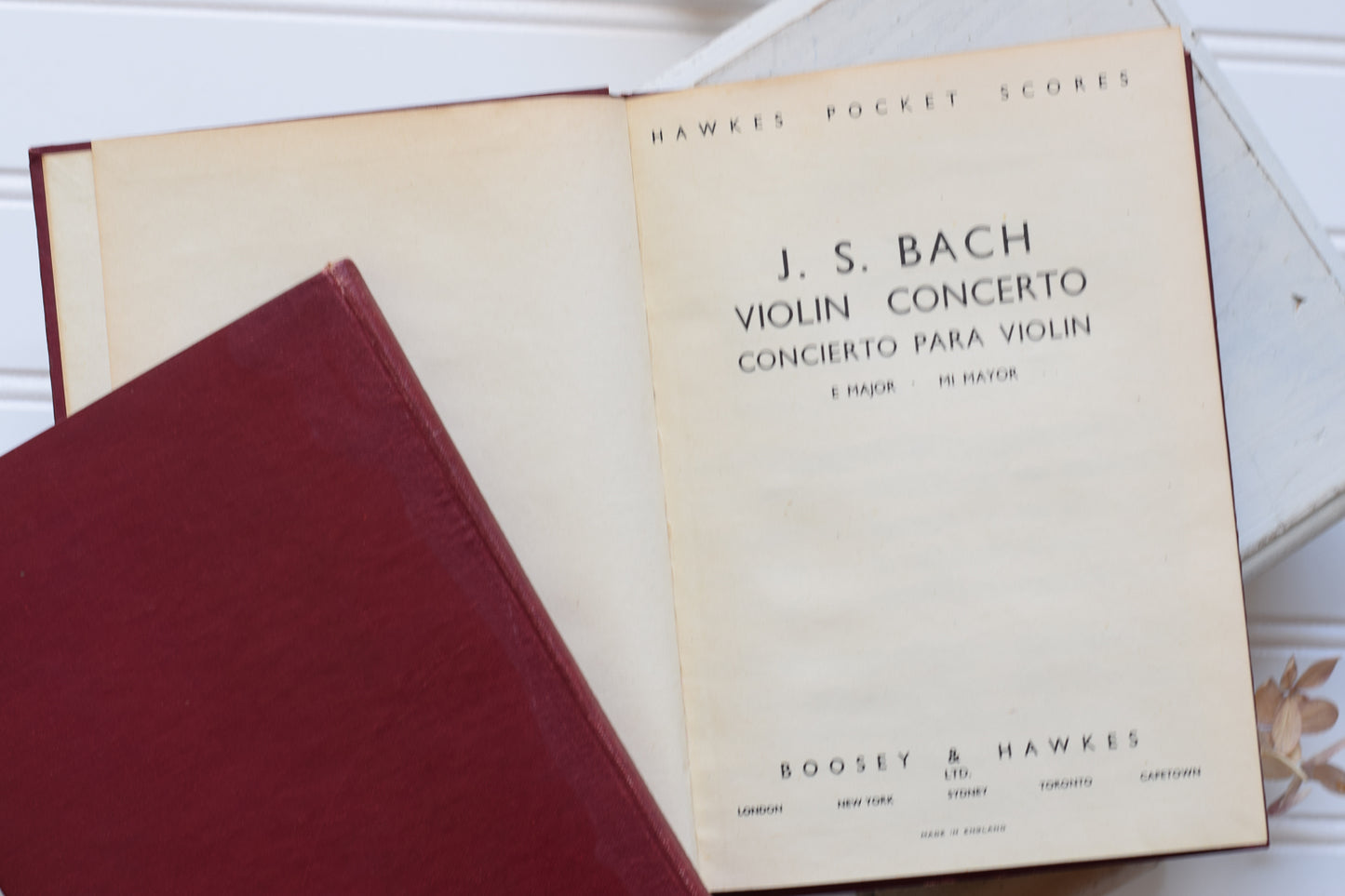 Set Antique Bach Concerto Music Books