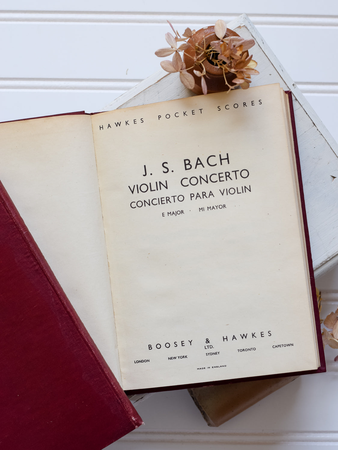 Set Antique Bach Concerto Music Books