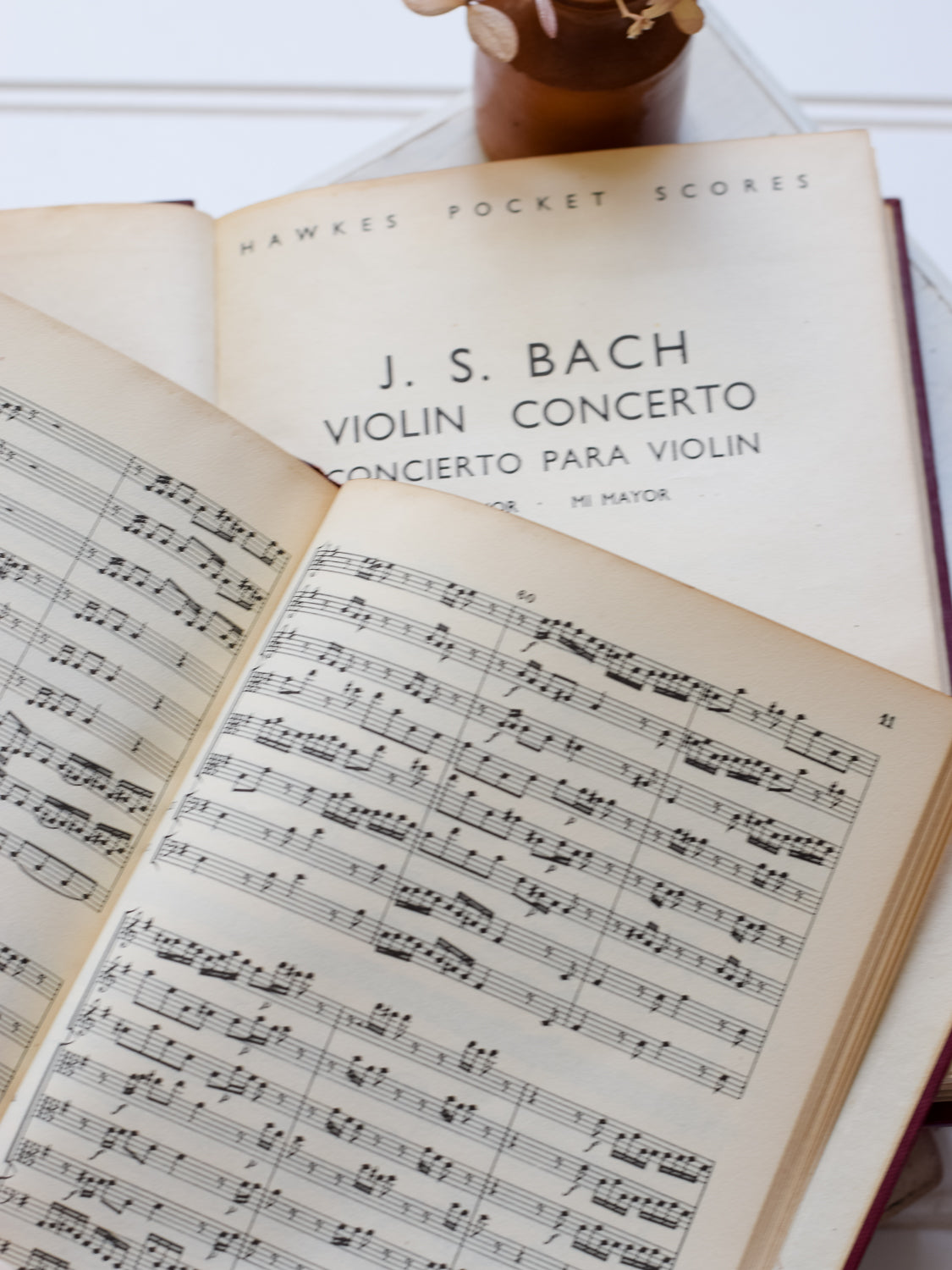 Set Antique Bach Concerto Music Books