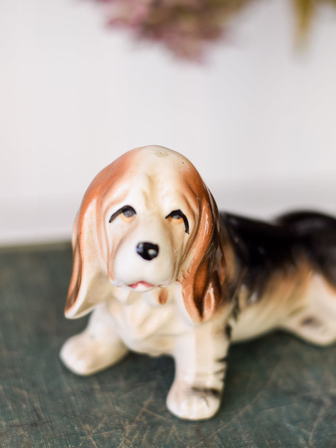 Vintage Basset Hound Dog Figurine