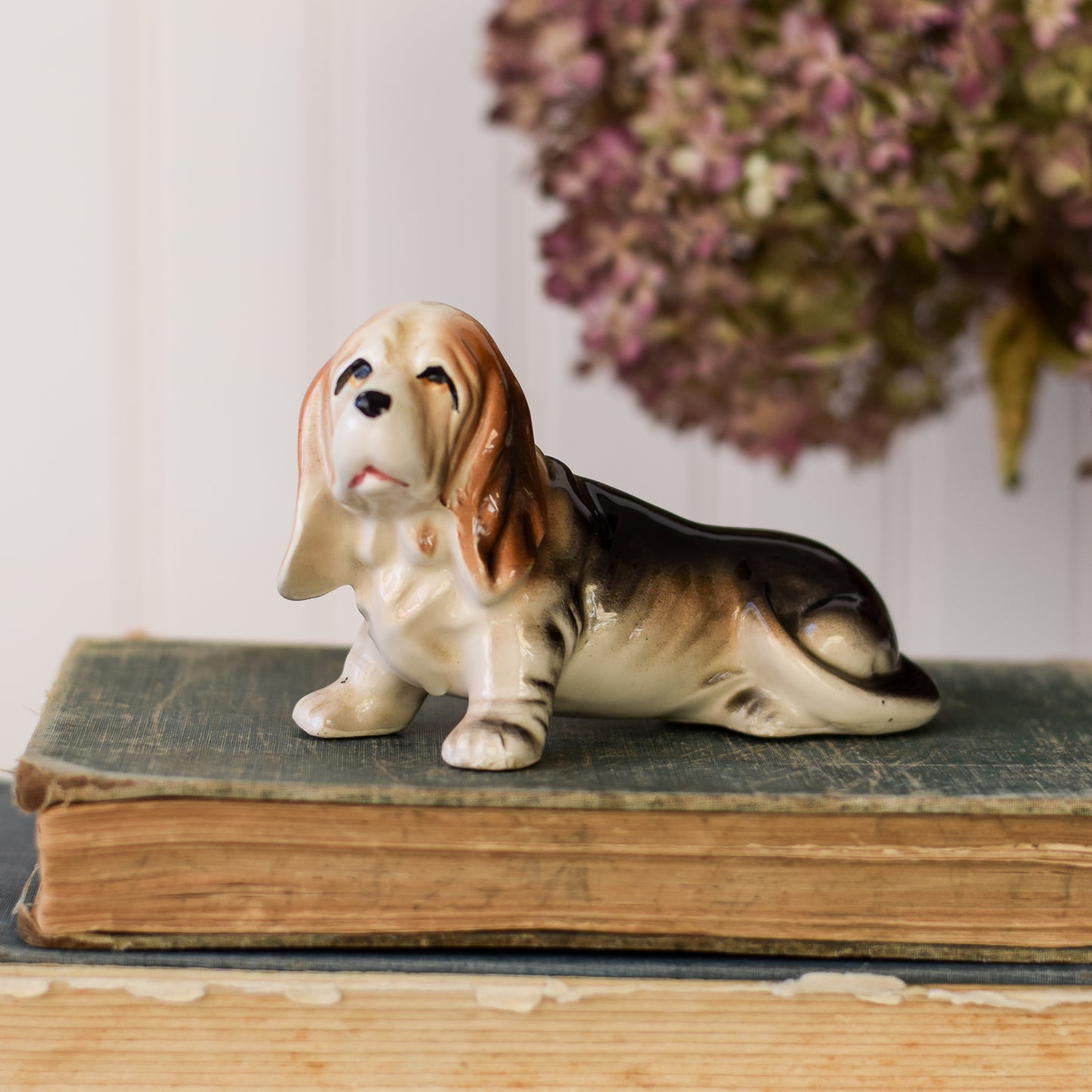 Vintage Basset Hound Dog Figurine