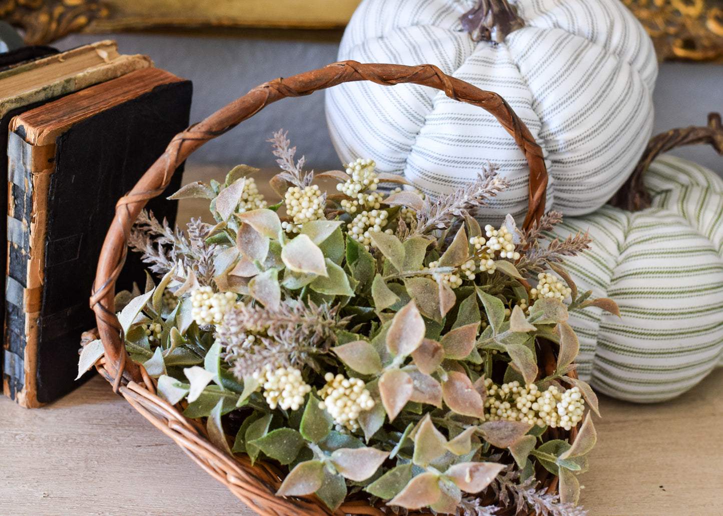 Cream Autumn Herbs Half Sphere