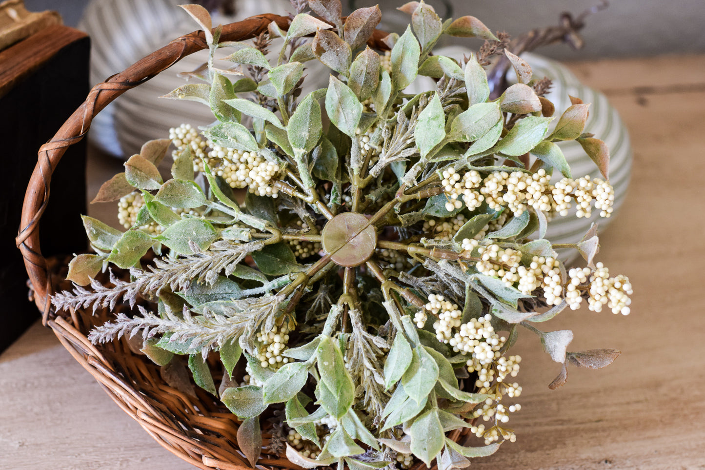 Cream Autumn Herbs Half Sphere