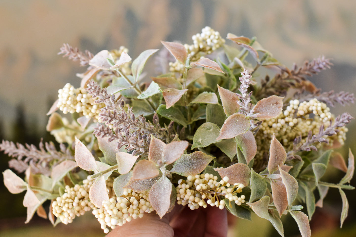 Cream Autumn Herbs Half Sphere