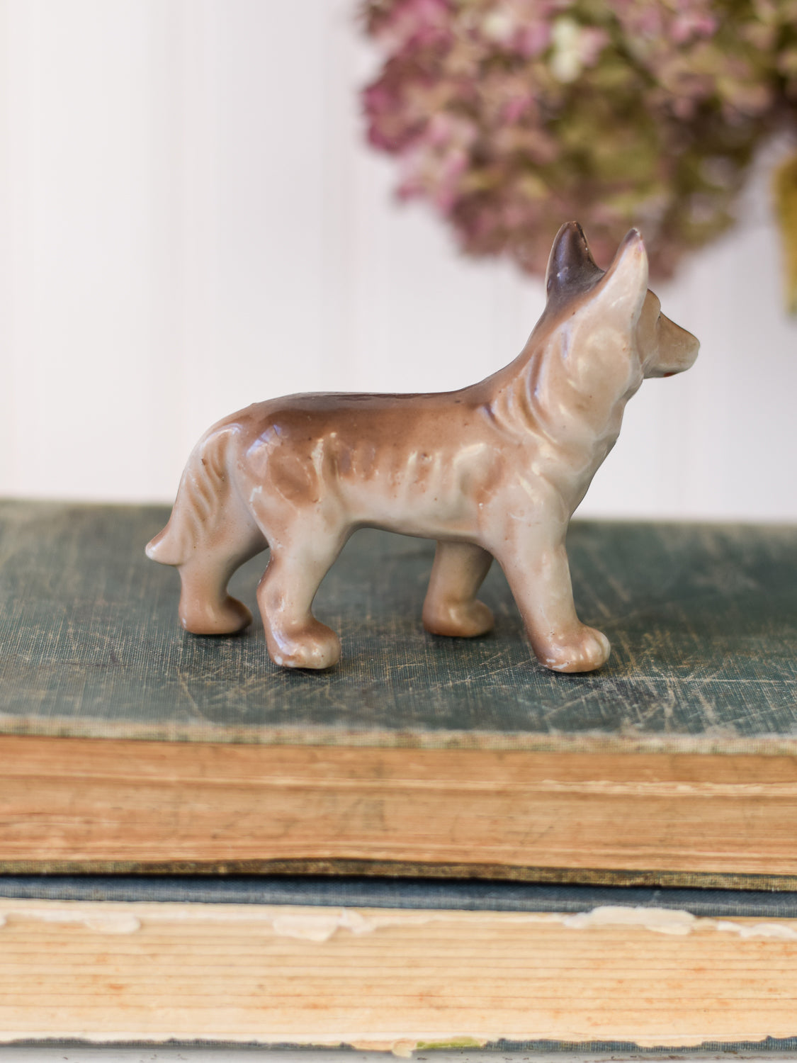 Vintage Japanese German Shepherd Dog Figurine