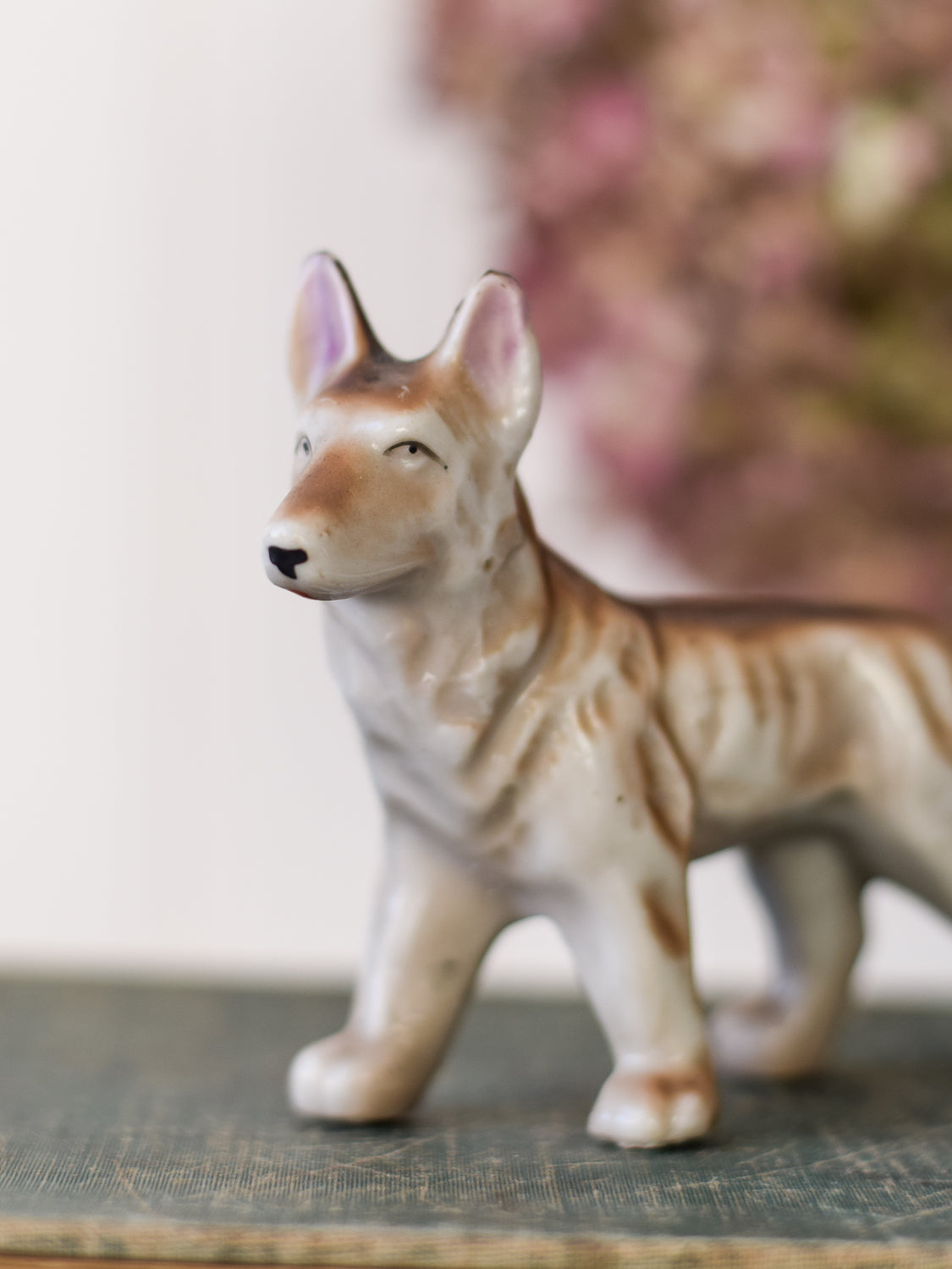Vintage Japanese German Shepherd Dog Figurine