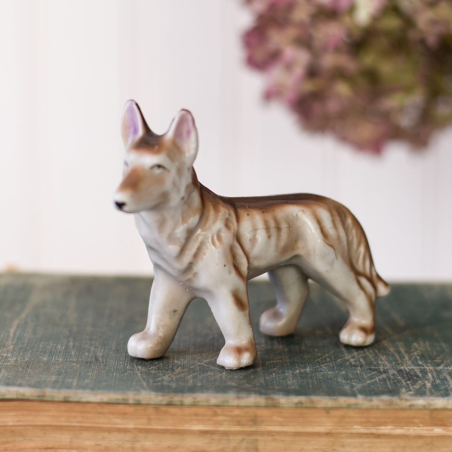 Vintage Japanese German Shepherd Dog Figurine