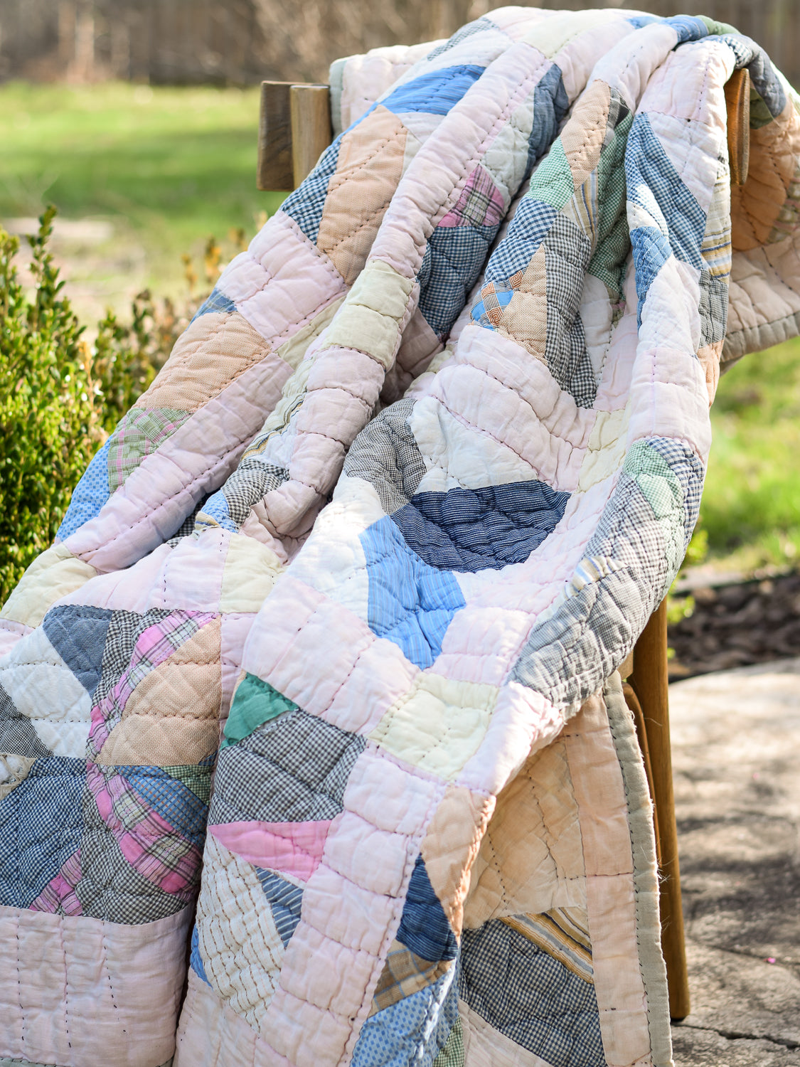 Antique Hand-Stitched Quilt