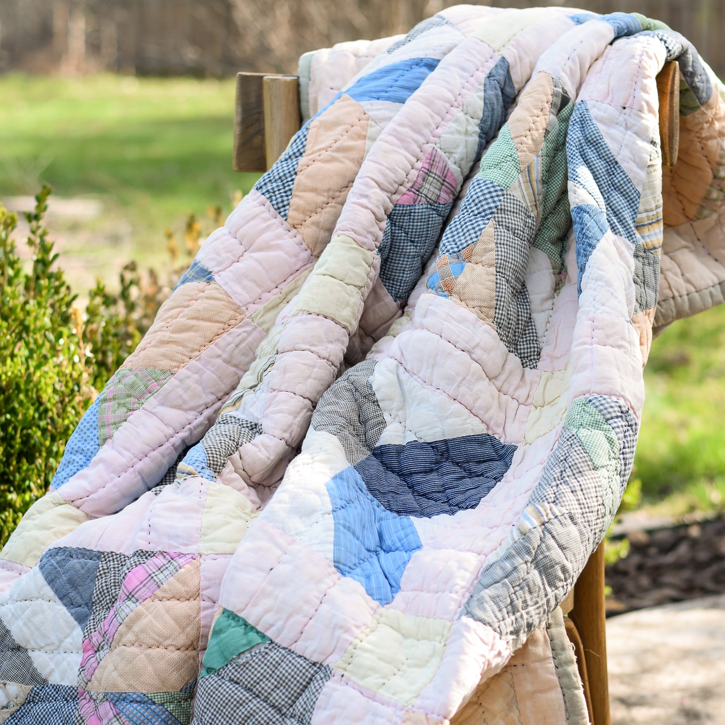 Antique Hand-Stitched Quilt