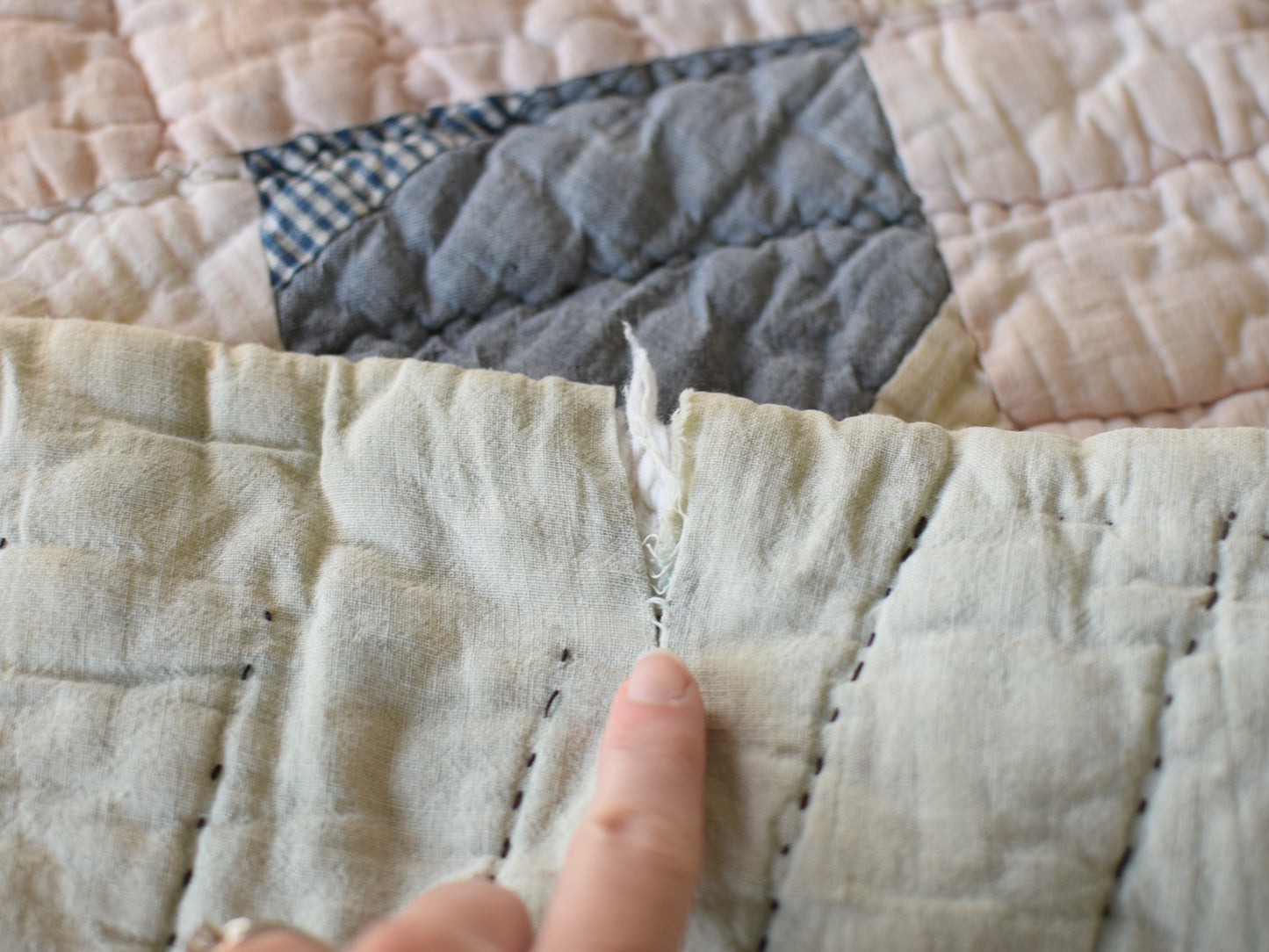 Antique Hand-Stitched Quilt