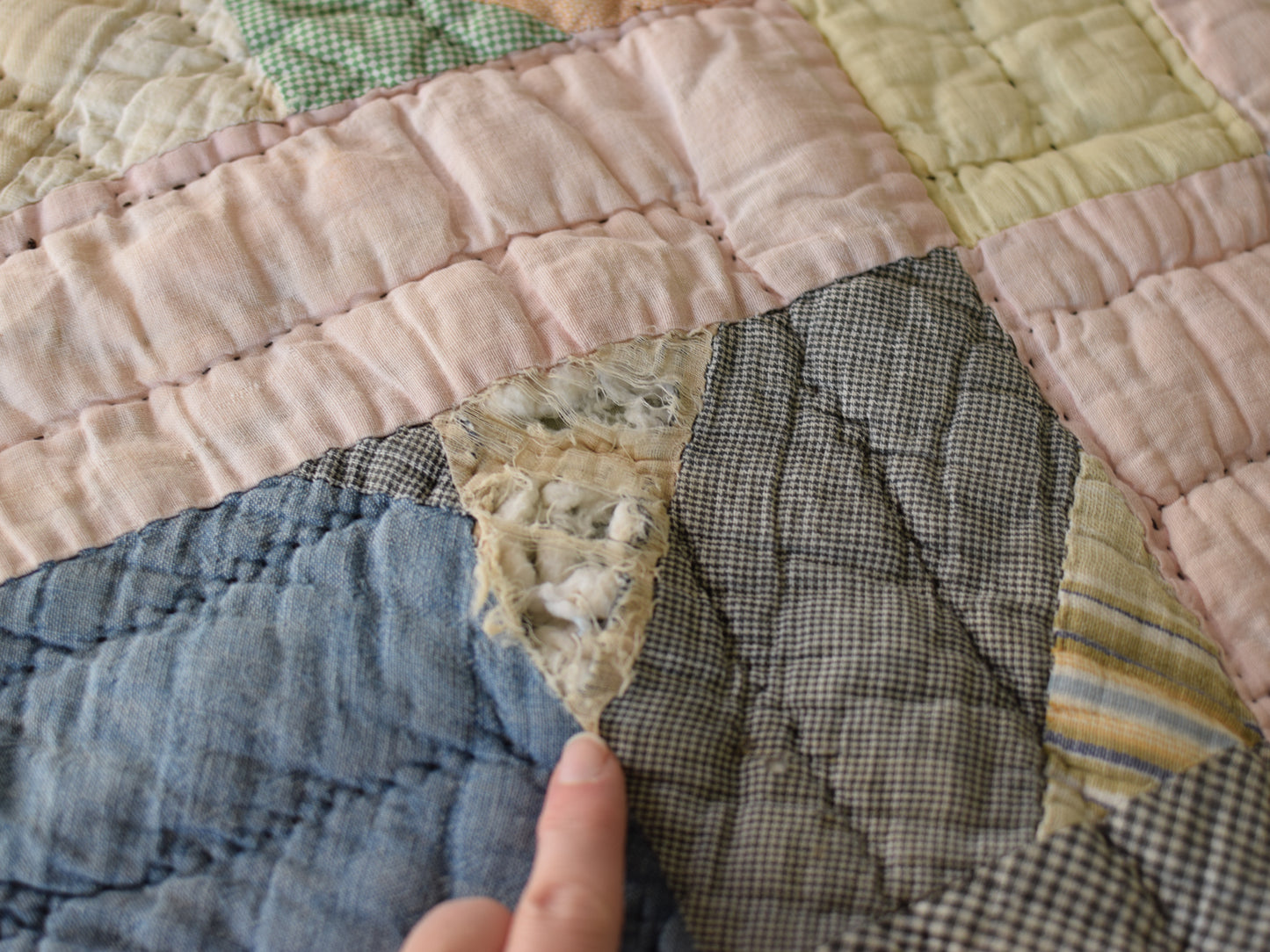 Antique Hand-Stitched Quilt