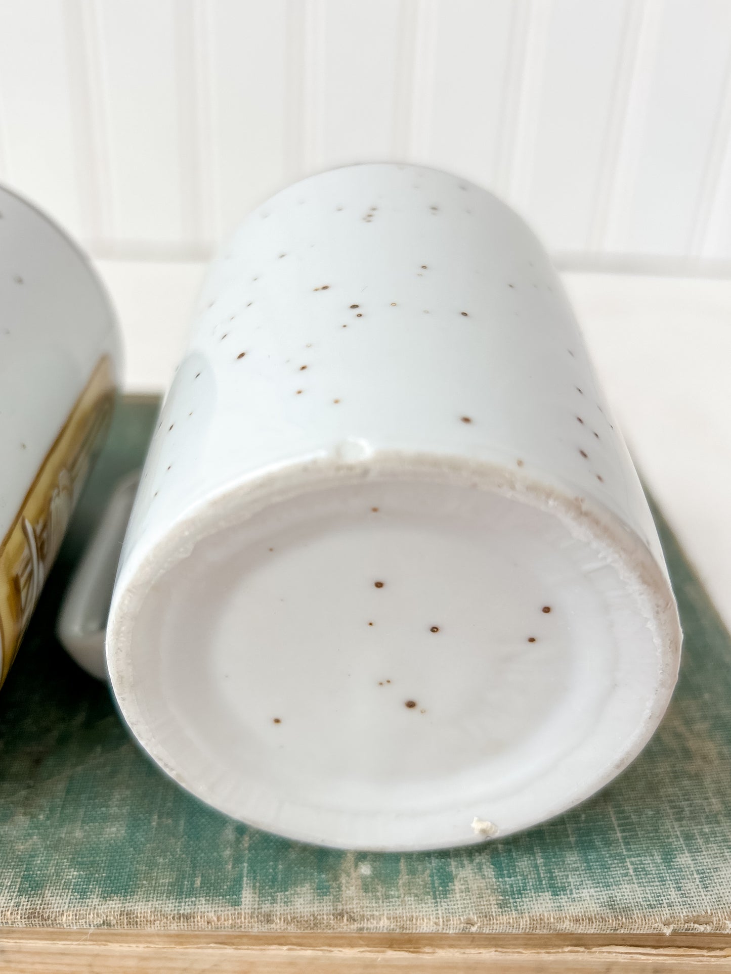 Vintage Pair Stoneware Coffee Mugs