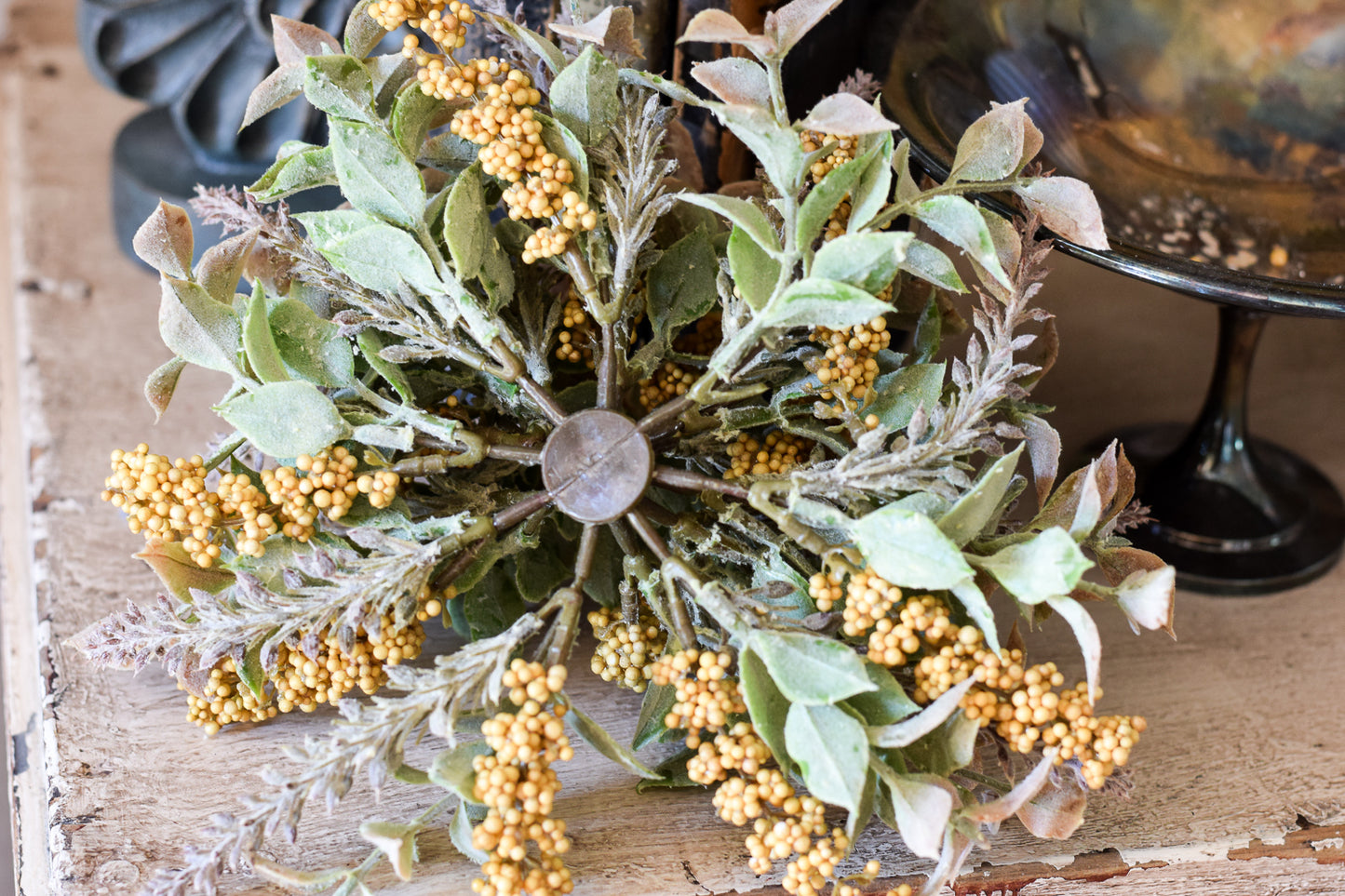 Mustard Autumn Herbs Half Sphere