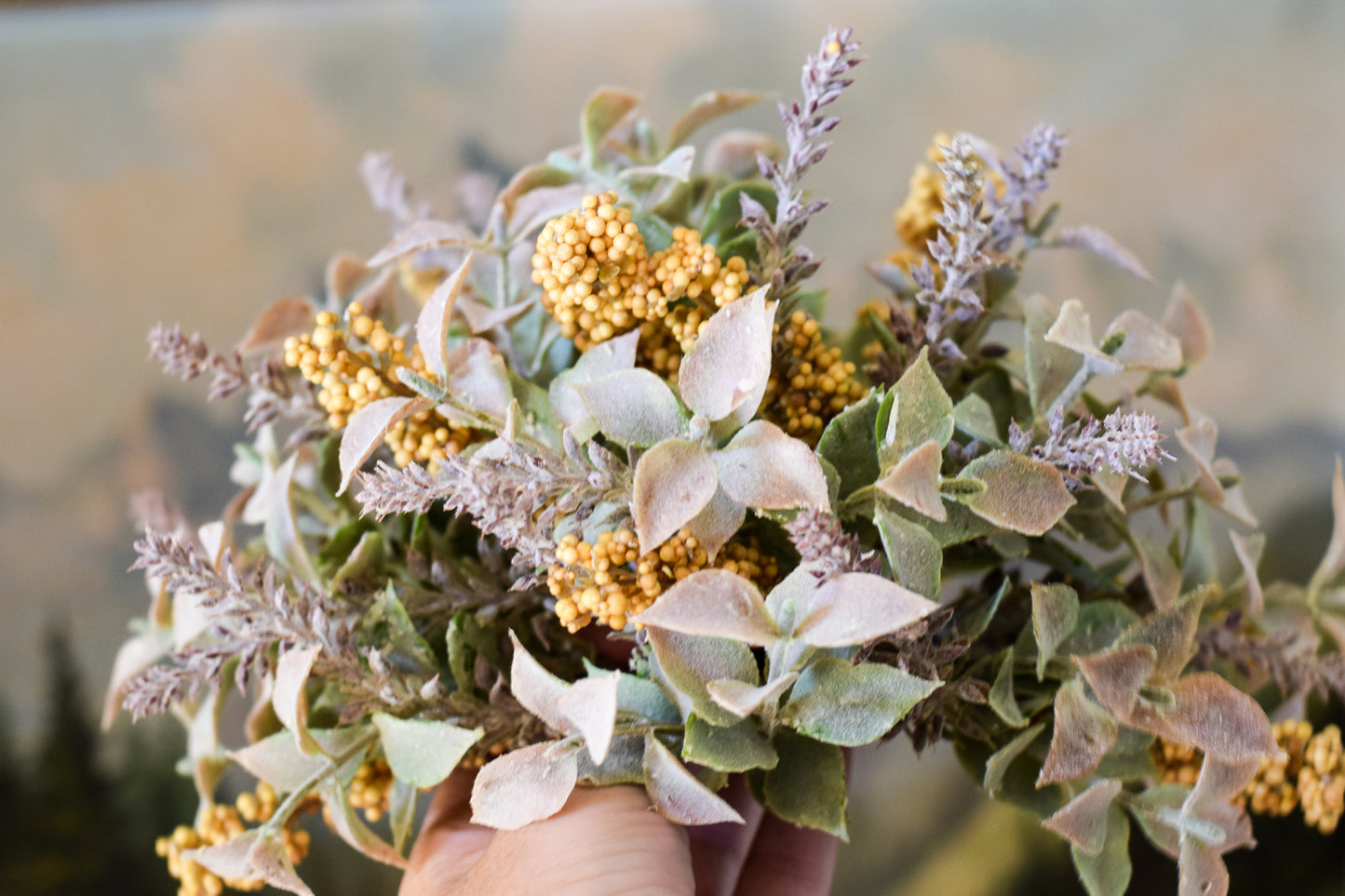 Mustard Autumn Herbs Half Sphere