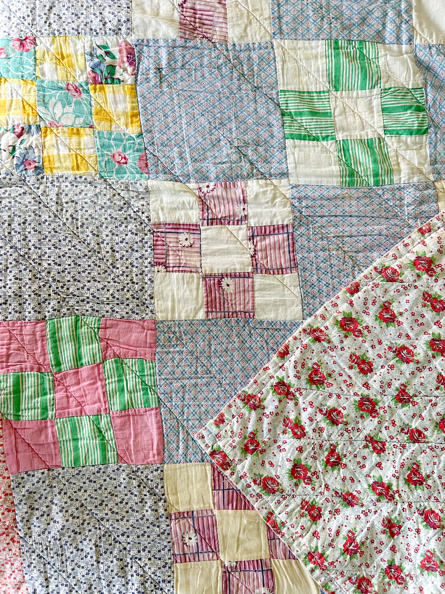 Vintage Nine Block Quilt