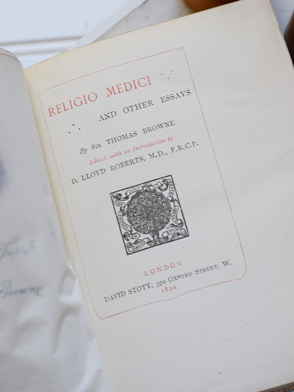 Antique Religio Medici 1892