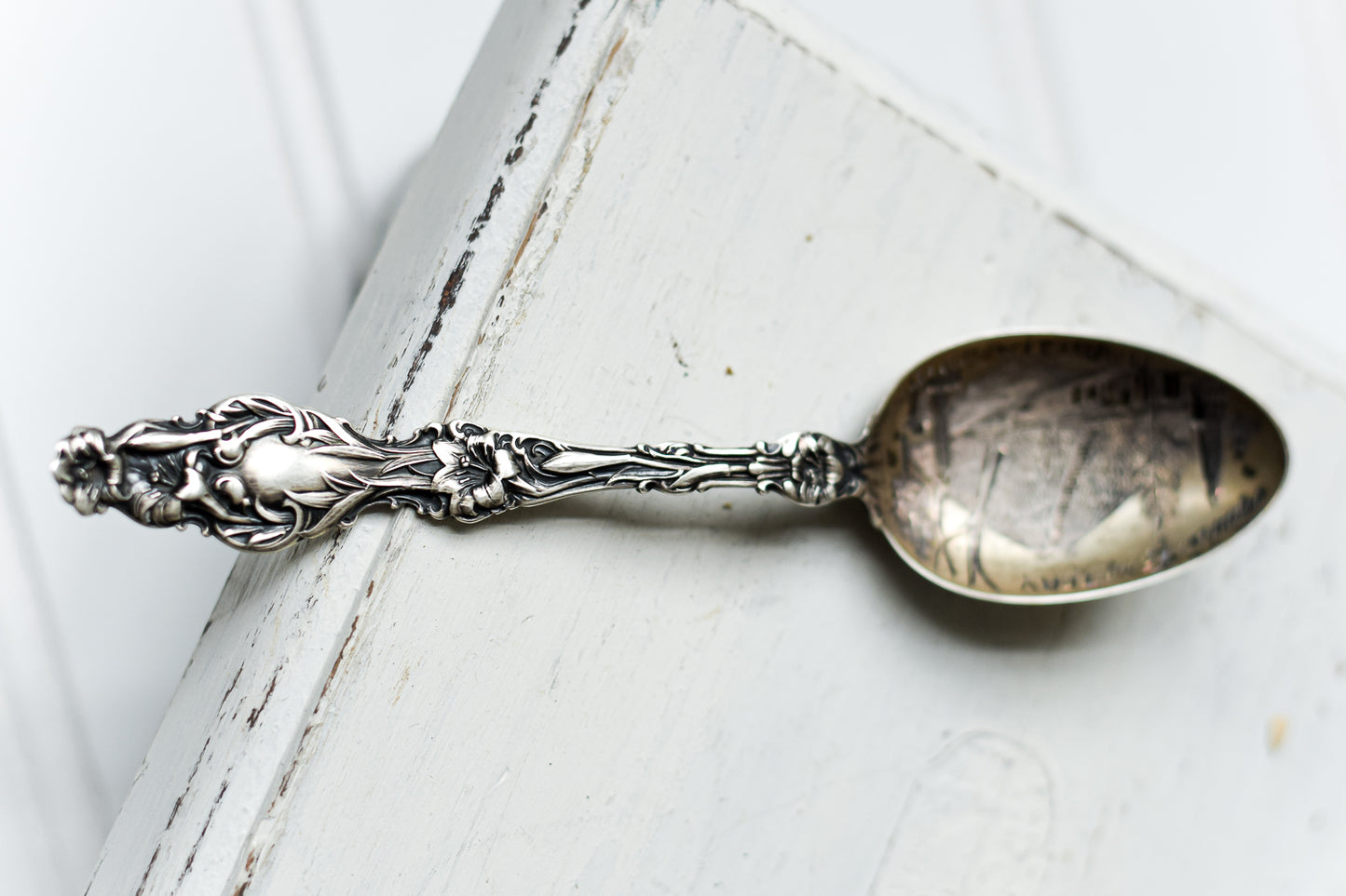 Sterling Mound Cemetery Ohio Souvenir Spoon
