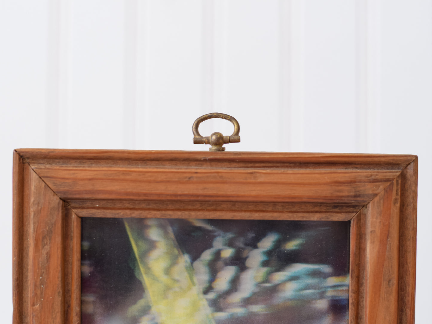 Vintage Religious Jesus in the Garden Framed Postcard