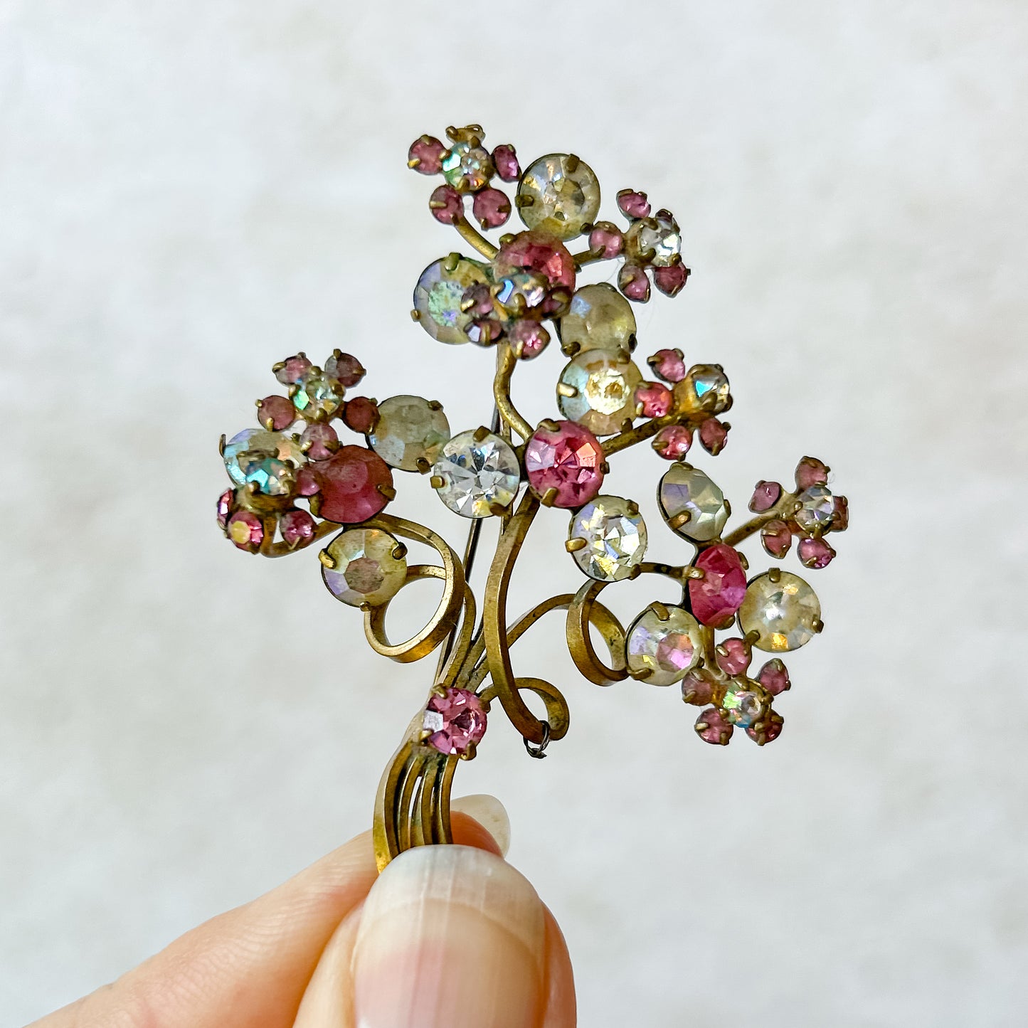 Vintage Floral Spray Brooch