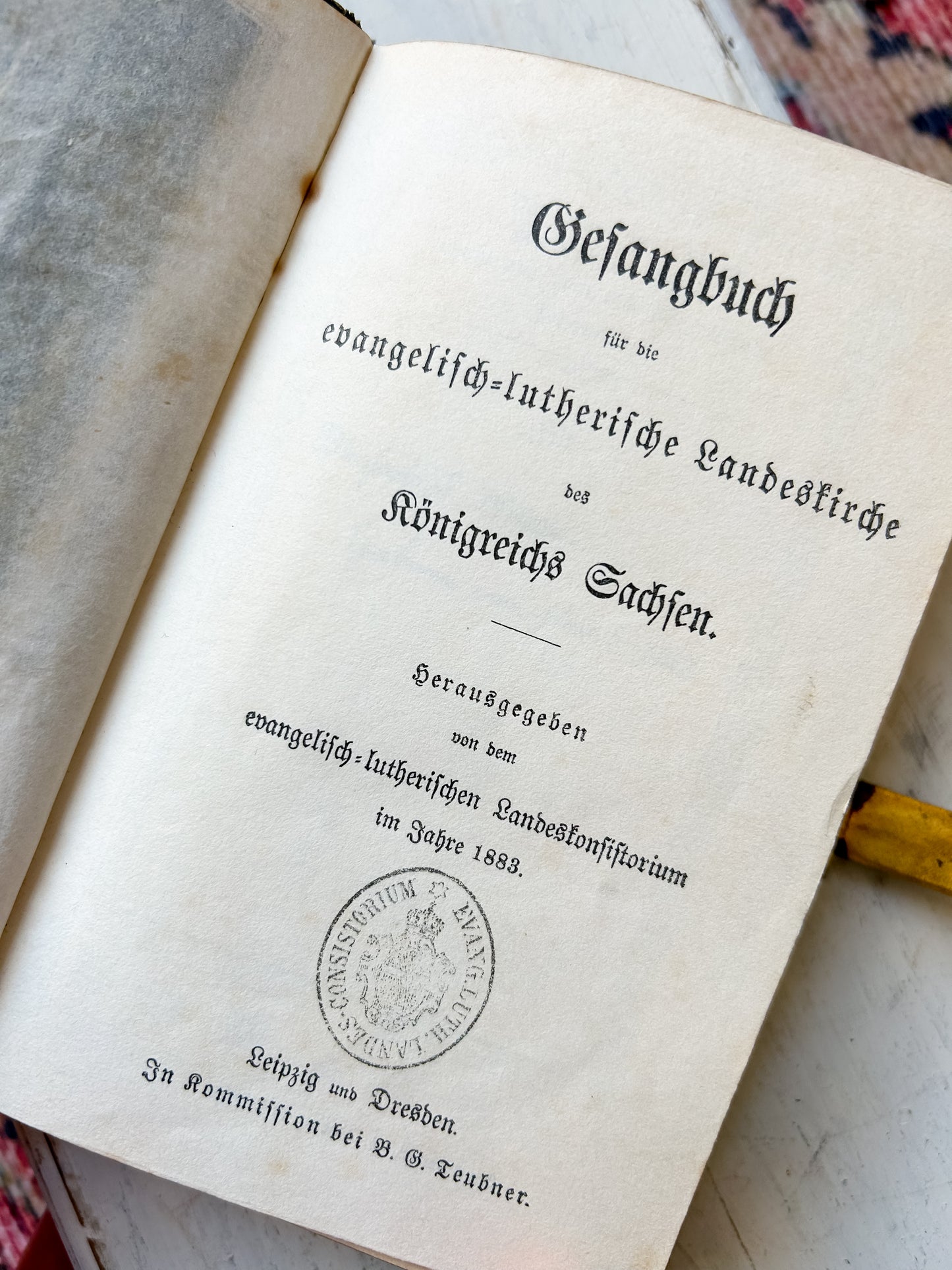 Antique Evangelical Lutheran Hymnal 1883