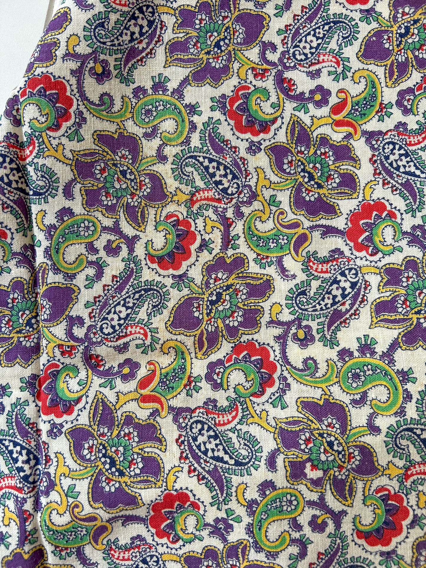 Set 4 Matching Gourgeous Purple Paisley Vintage Feed Sacks
