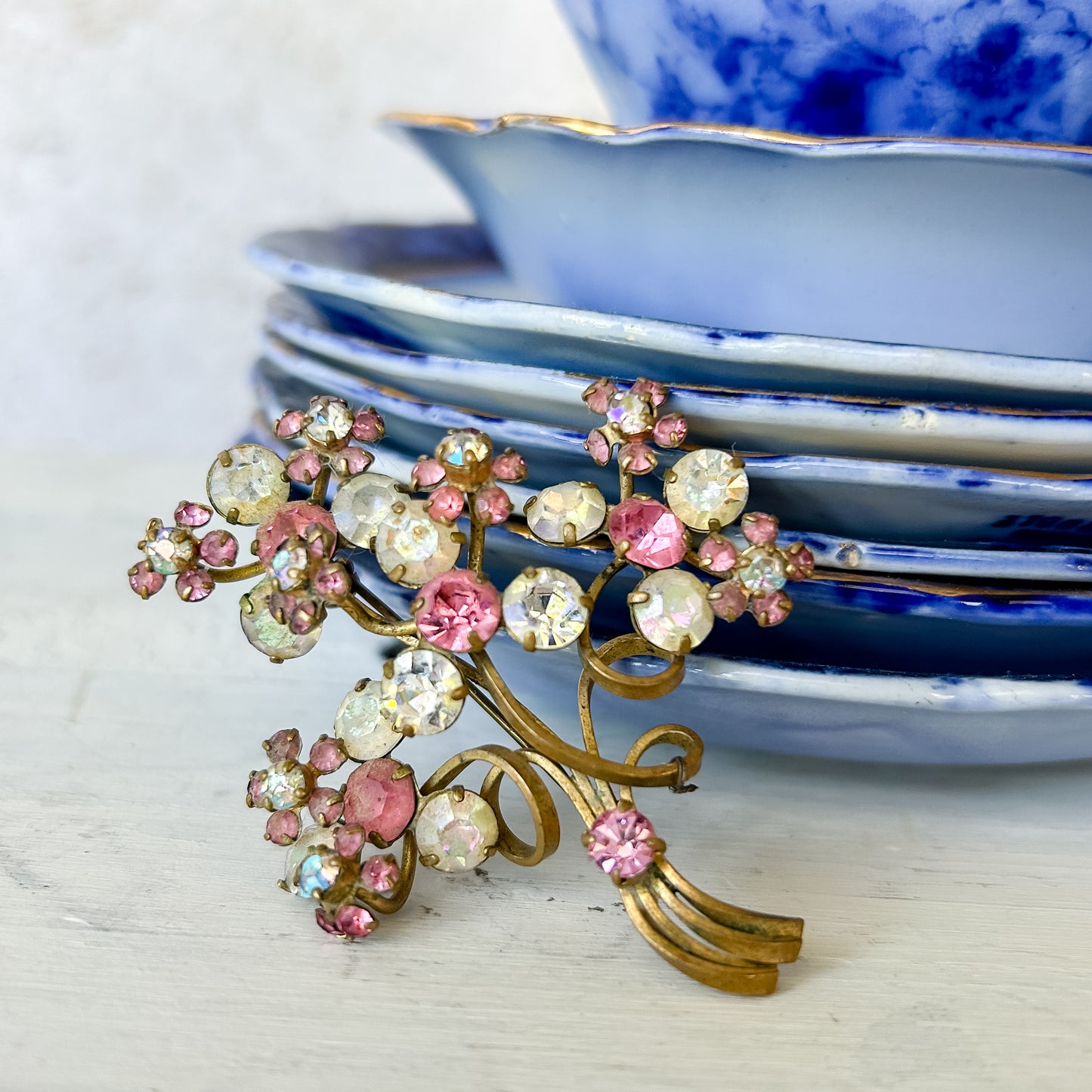 Vintage Floral Spray Brooch