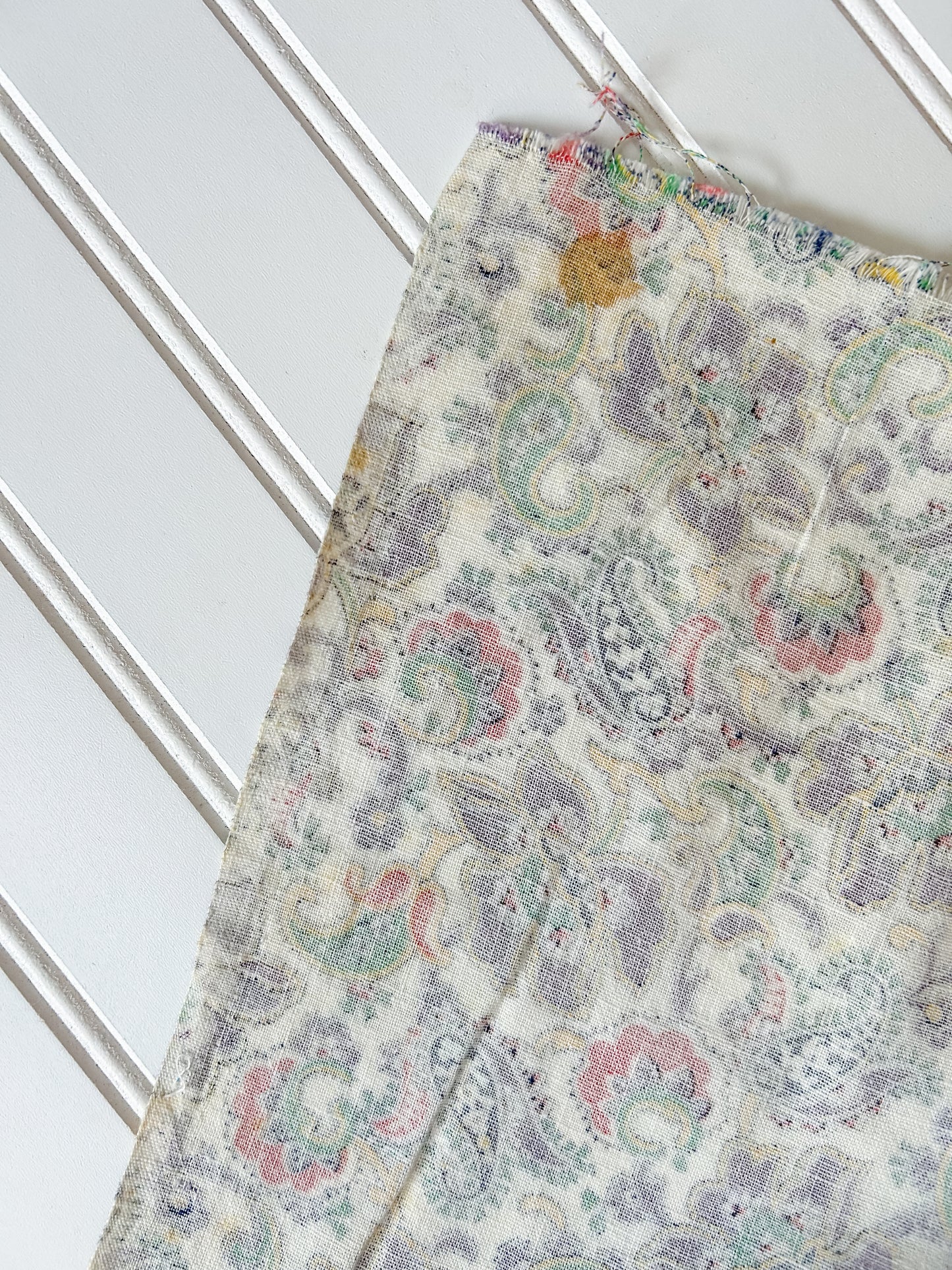 Set 4 Matching Gourgeous Purple Paisley Vintage Feed Sacks
