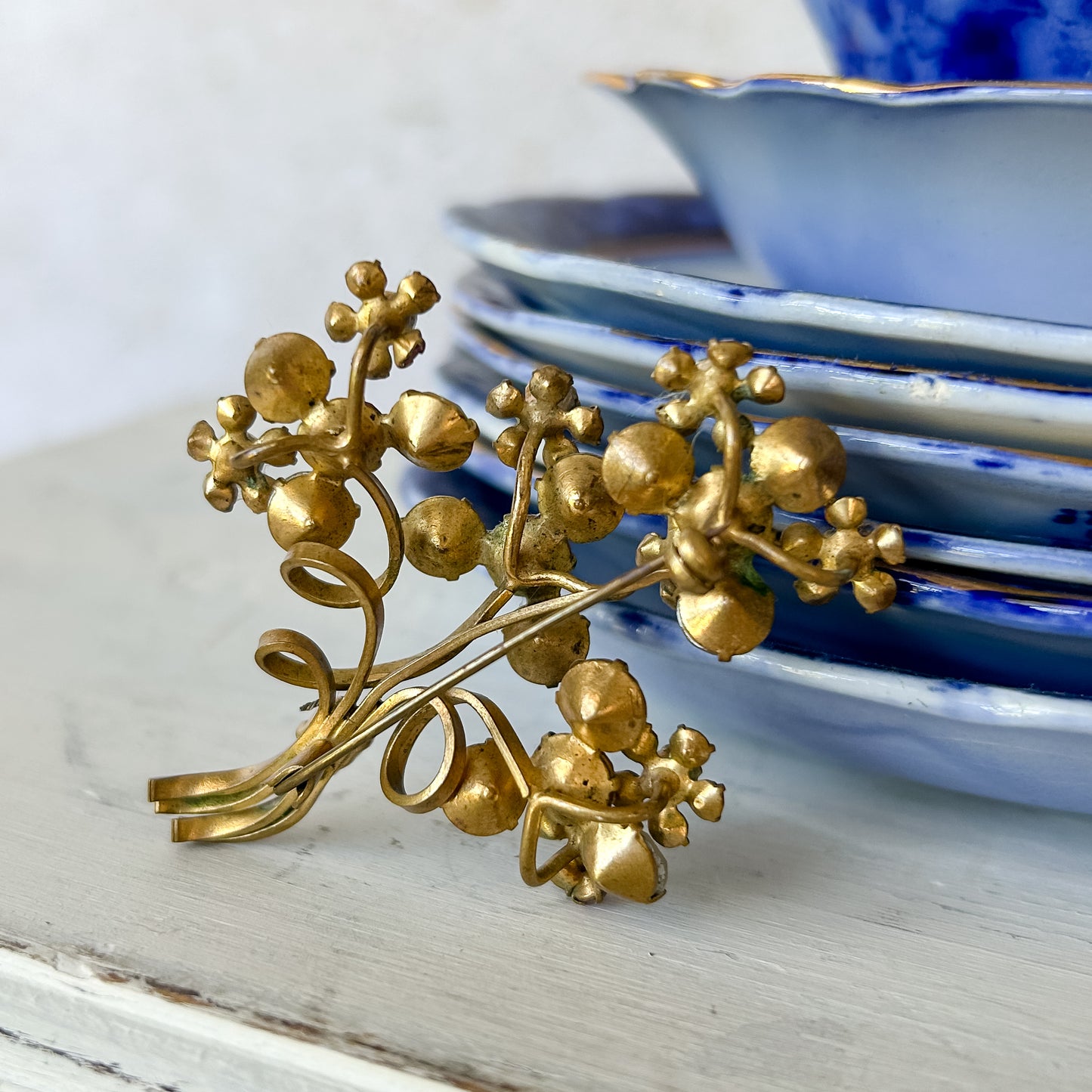 Vintage Floral Spray Brooch
