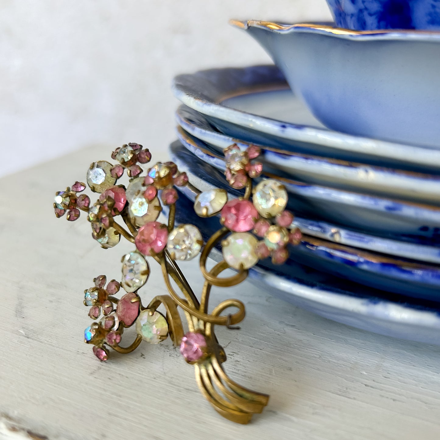 Vintage Floral Spray Brooch