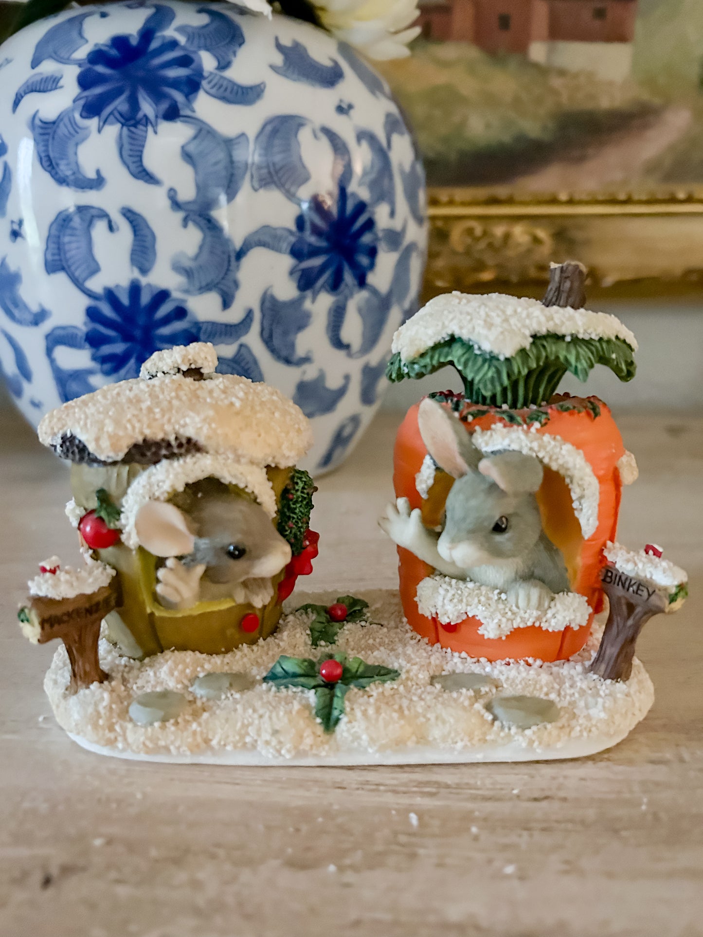 Charming Tails Figurine "Merry Christmas From Our House to Yours"